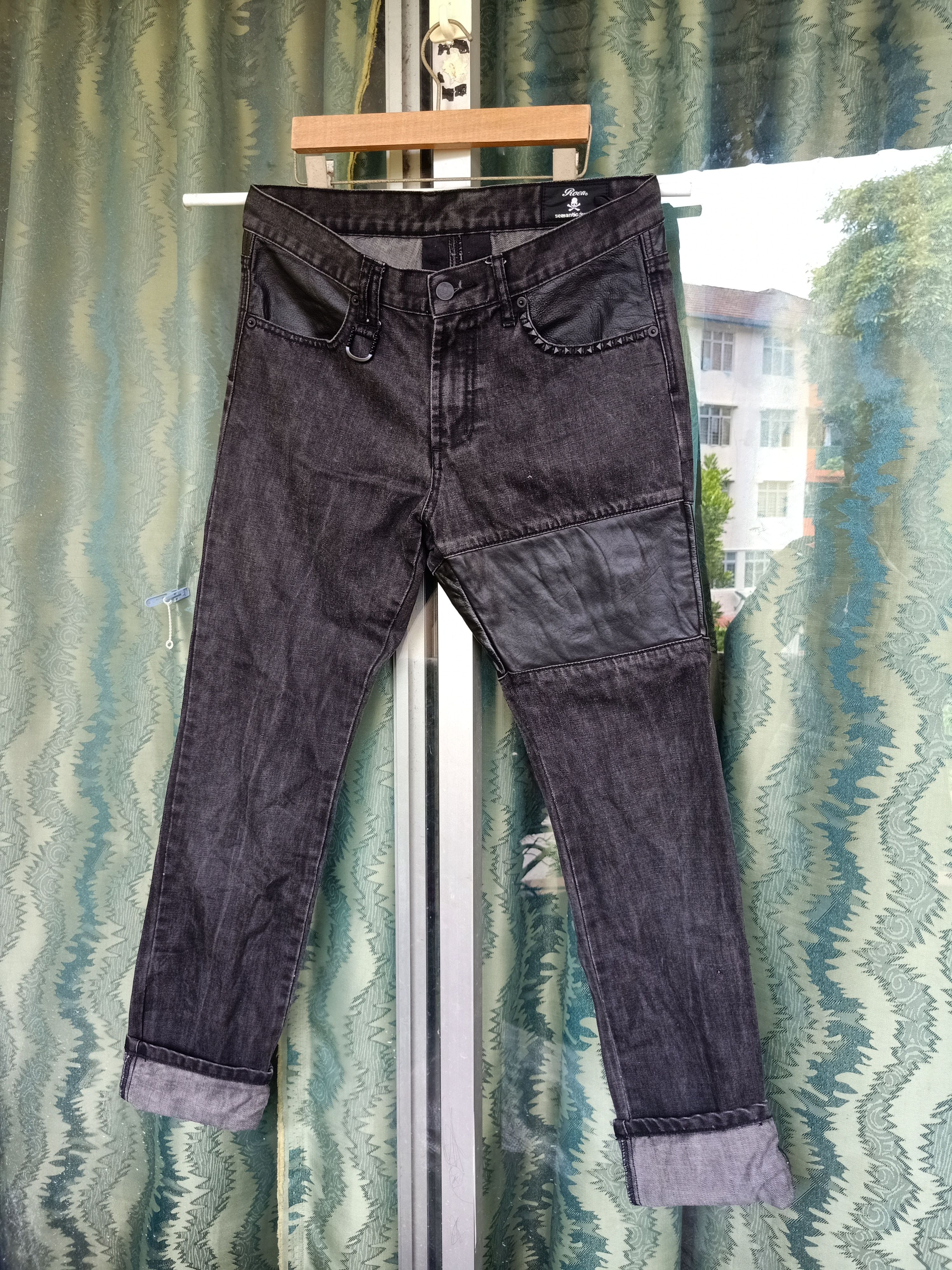Japanese Brand Roen Japan X semantic Design Punk studed Skinny Jeans Size US 31 - 2 Thumbnail