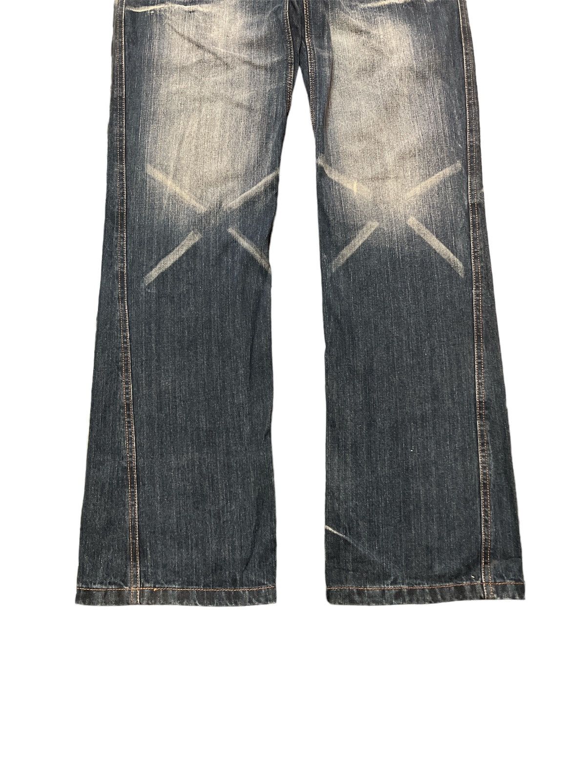 Japanese Brand FLARE💥DOUBLE FOKUS TWIST DISTRESSED DENIM PANT Size US 33 - 4 Thumbnail