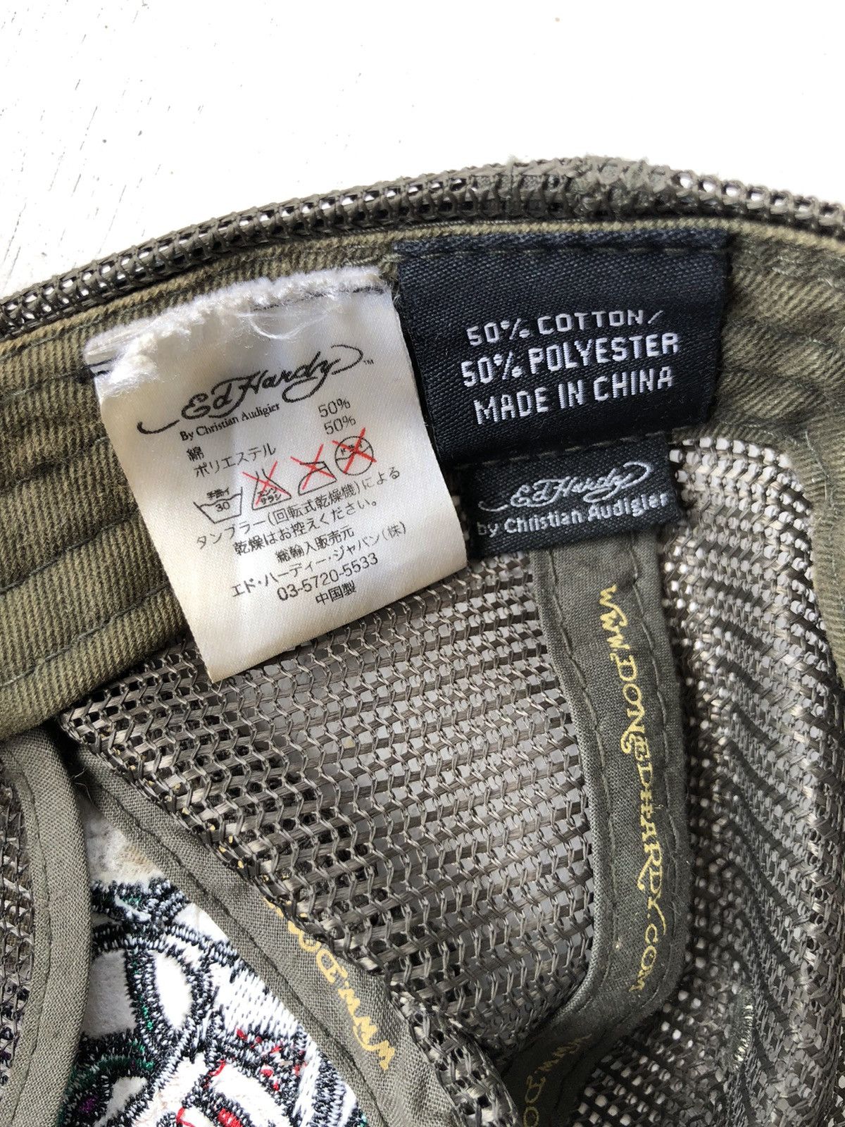 Christian Audigier RARE🔥Ed Hardy 🇺🇸 Tattoos Artist Camo Trucker Hat Size ONE SIZE - 8 Thumbnail