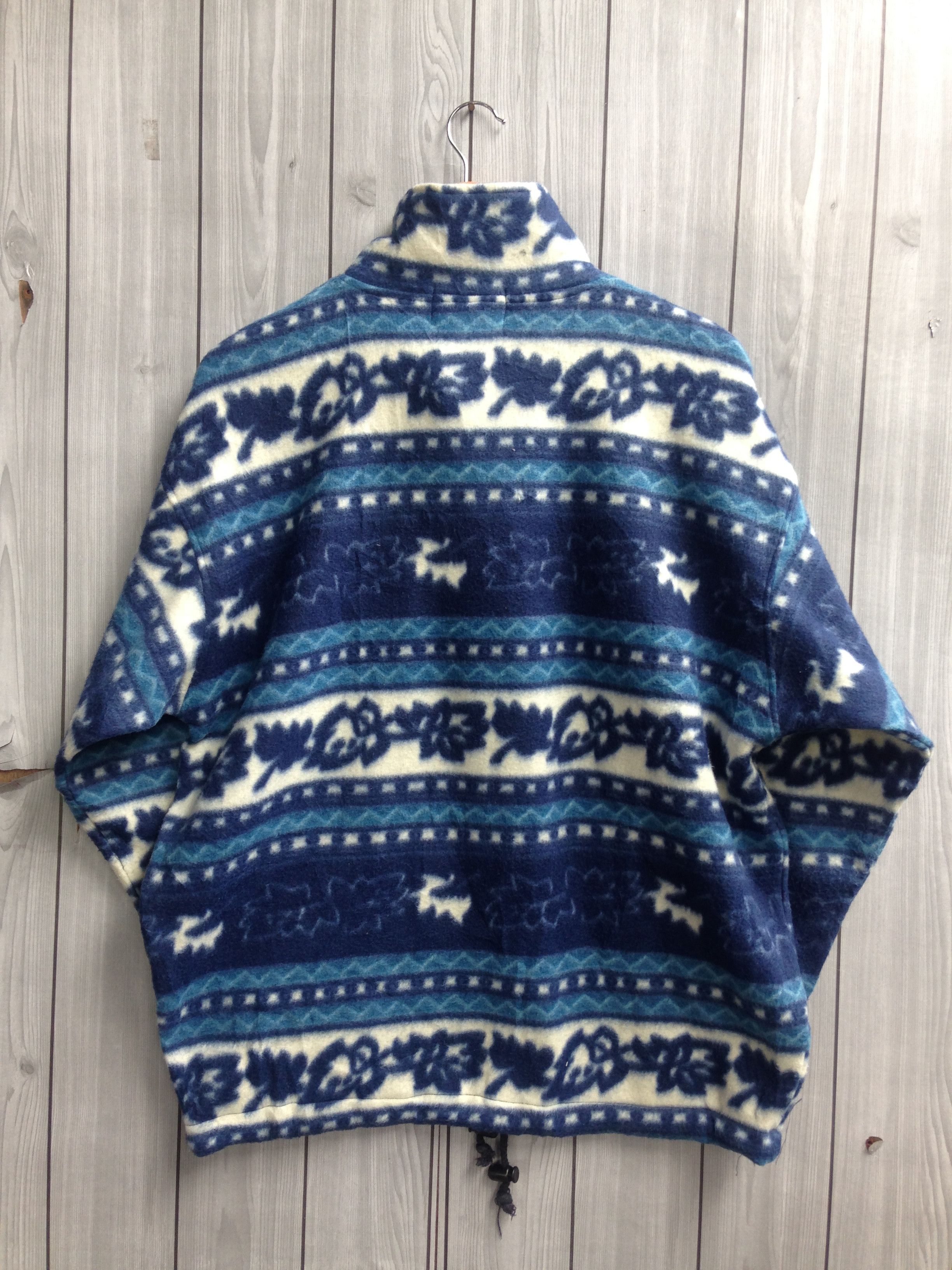 Native × Vintage Tribal Abstract Printed Fleece Sweater Size US M / EU 48-50 / 2 - 5 Thumbnail
