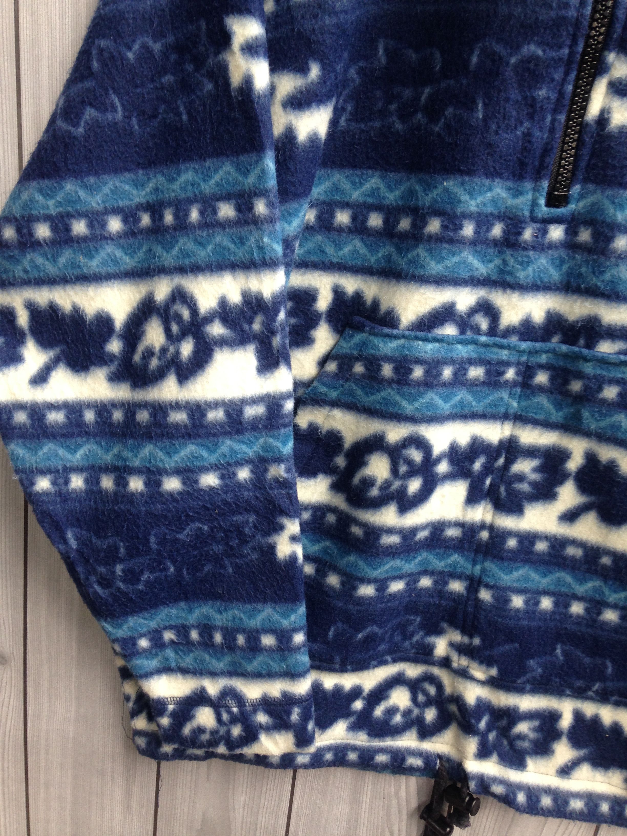 Native × Vintage Tribal Abstract Printed Fleece Sweater Size US M / EU 48-50 / 2 - 3 Thumbnail
