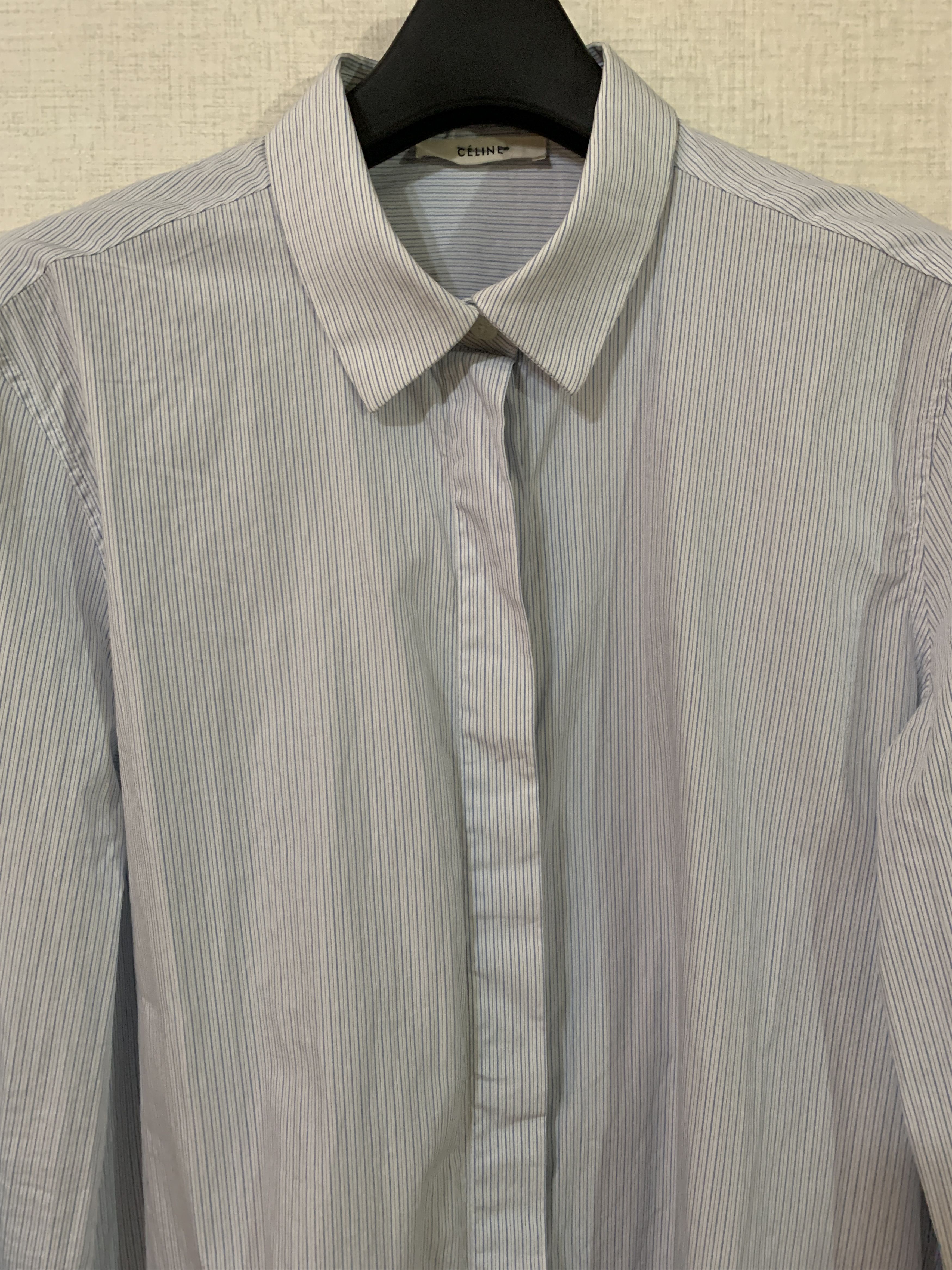 Celine Old Celine Striped Long Cuff Shirts Size M / US 6-8 / IT 42-44 - 3 Thumbnail