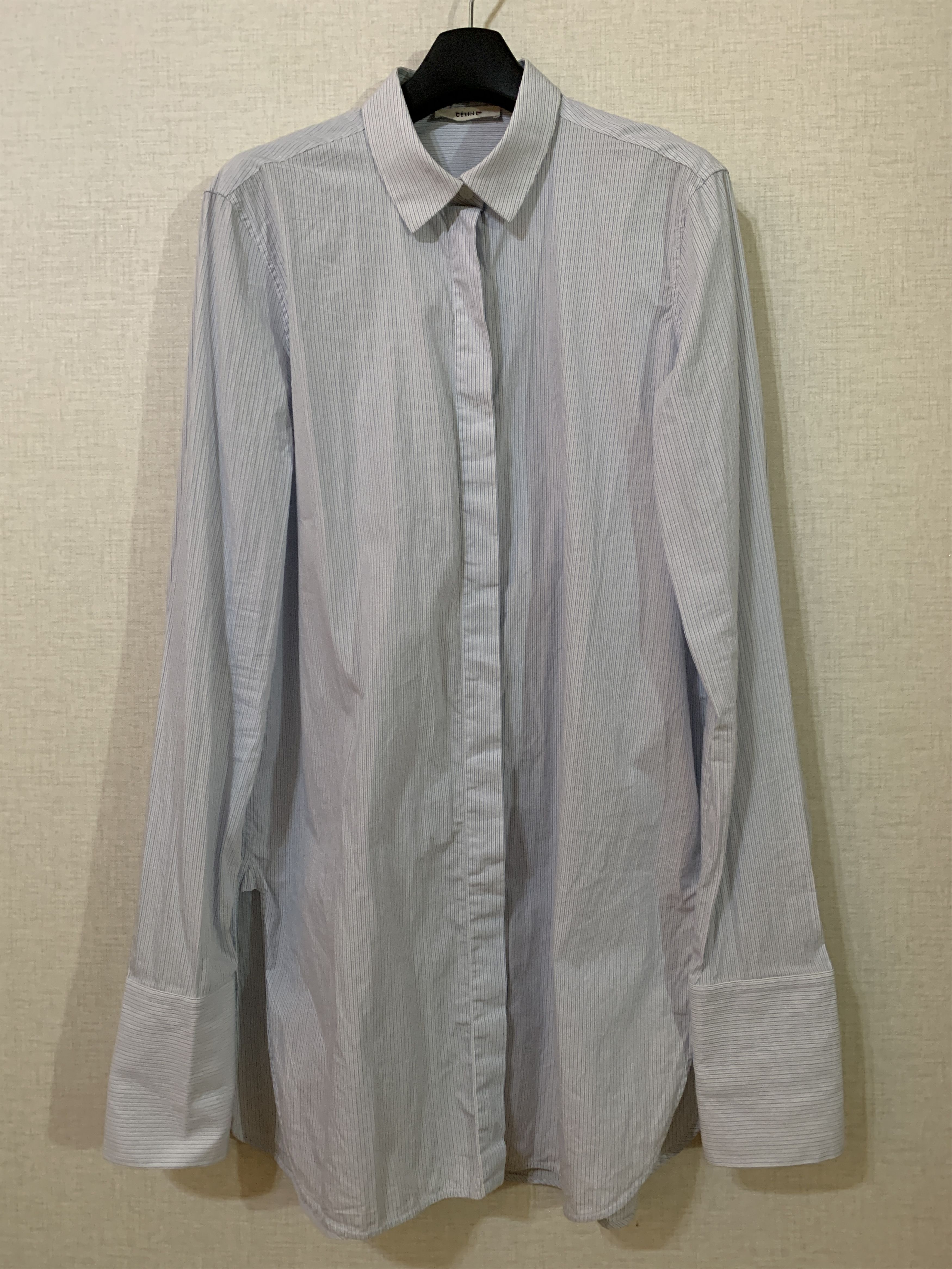 Celine Old Celine Striped Long Cuff Shirts Size M / US 6-8 / IT 42-44 - 1 Thumbnail