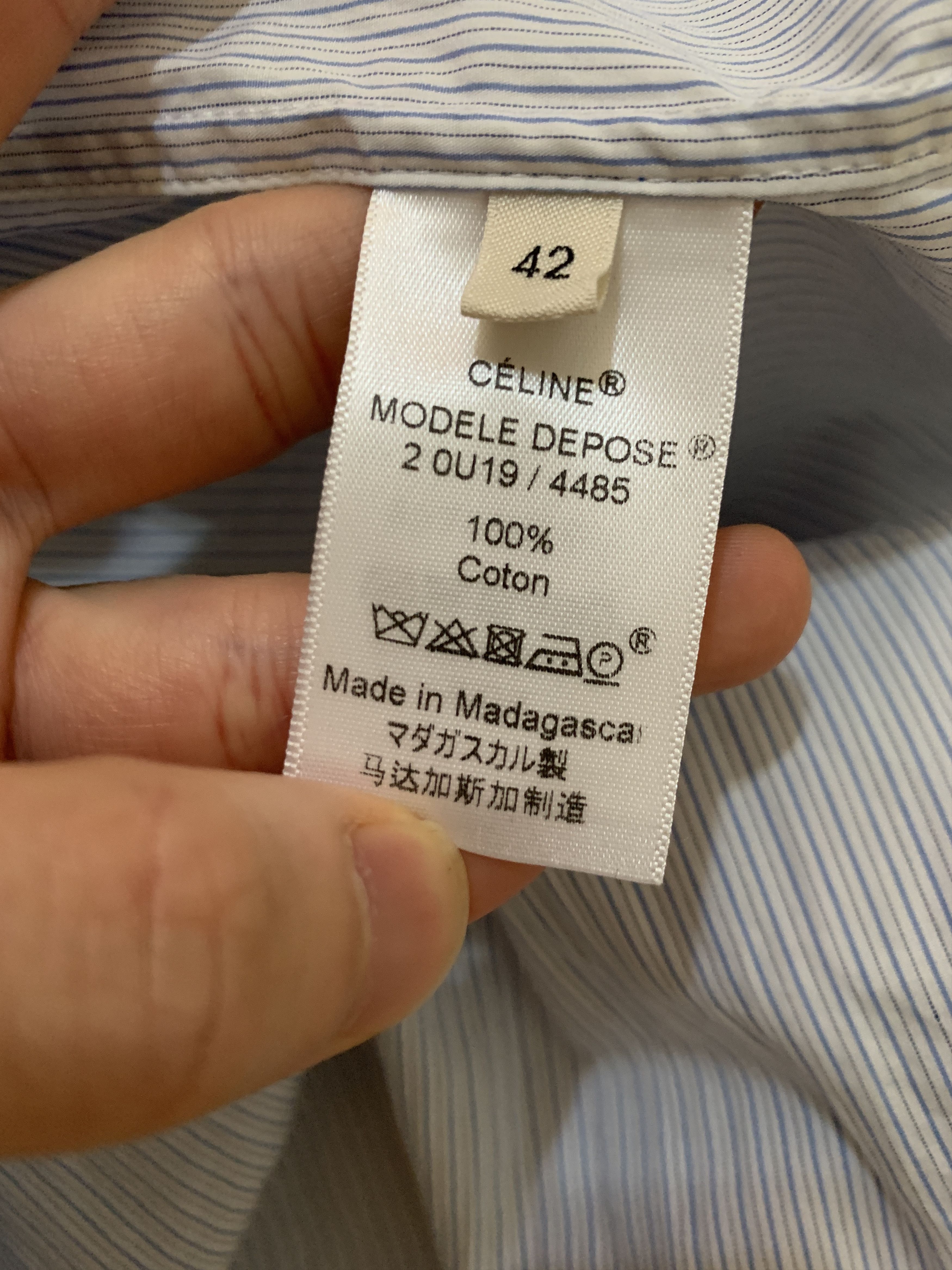 Celine Old Celine Striped Long Cuff Shirts Size M / US 6-8 / IT 42-44 - 13 Thumbnail