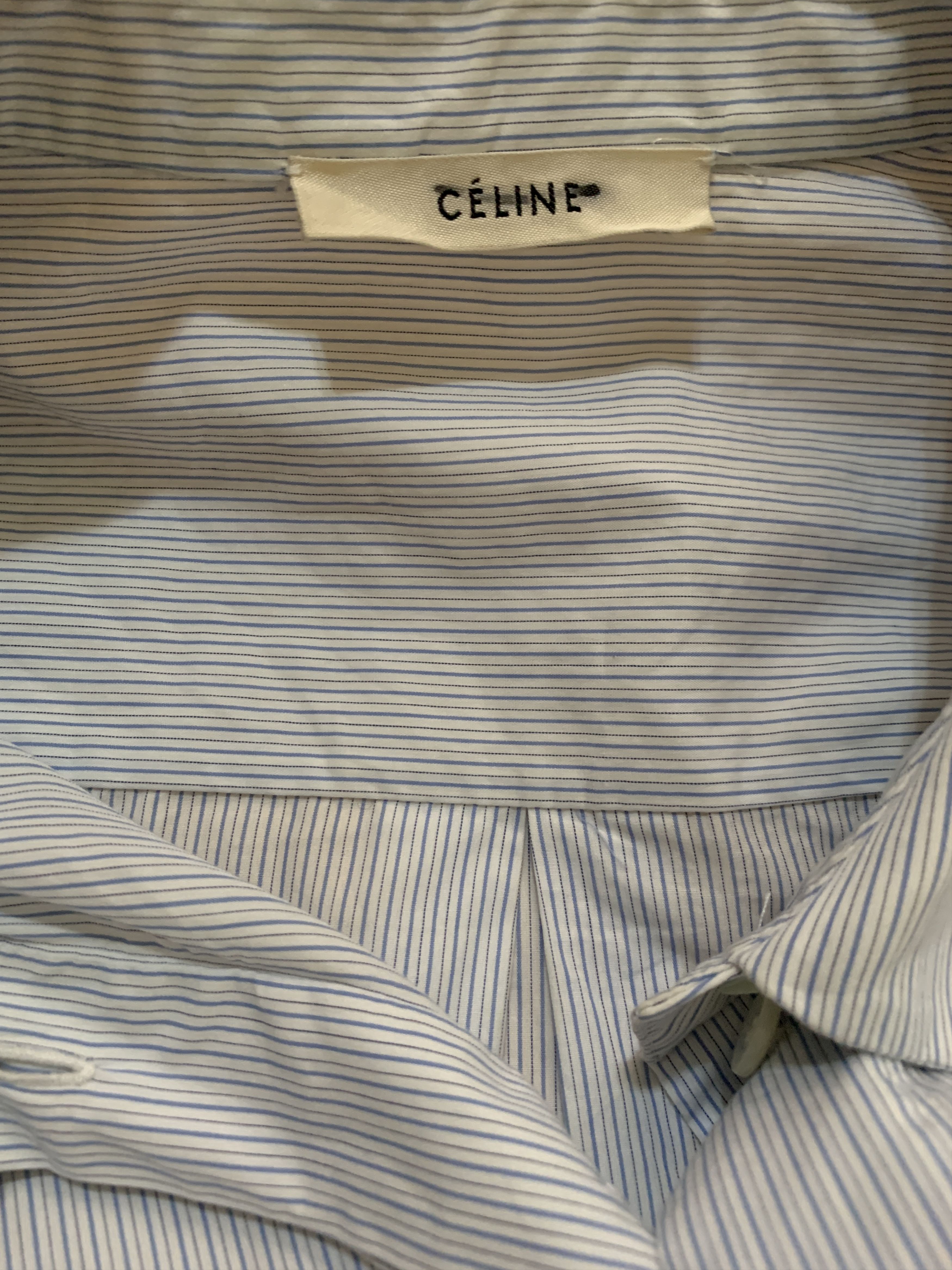 Celine Old Celine Striped Long Cuff Shirts Size M / US 6-8 / IT 42-44 - 12 Thumbnail