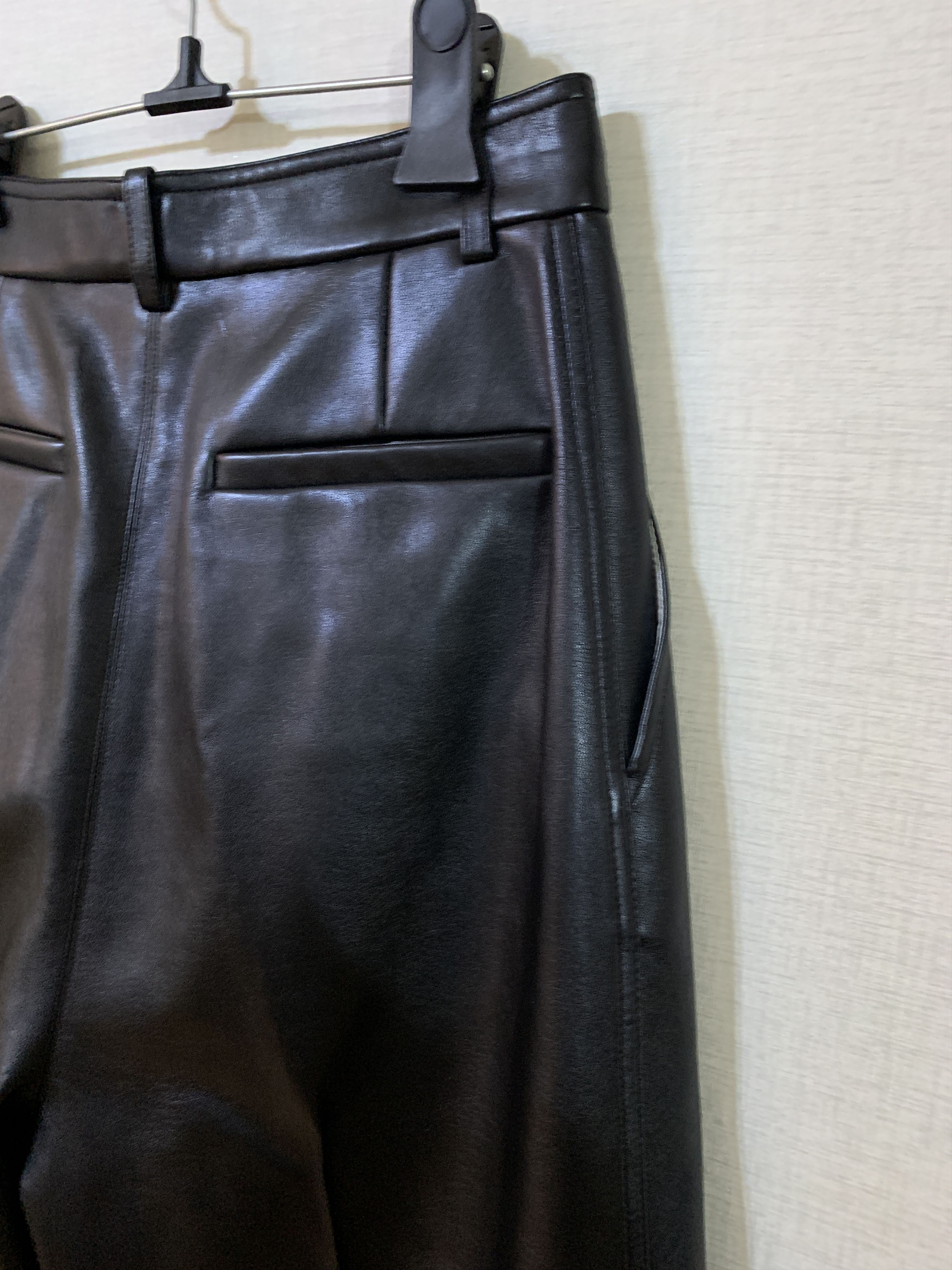 Peter Do Eco Leather Wide Pants Size 27" / US 4 / IT 40 - 7 Thumbnail