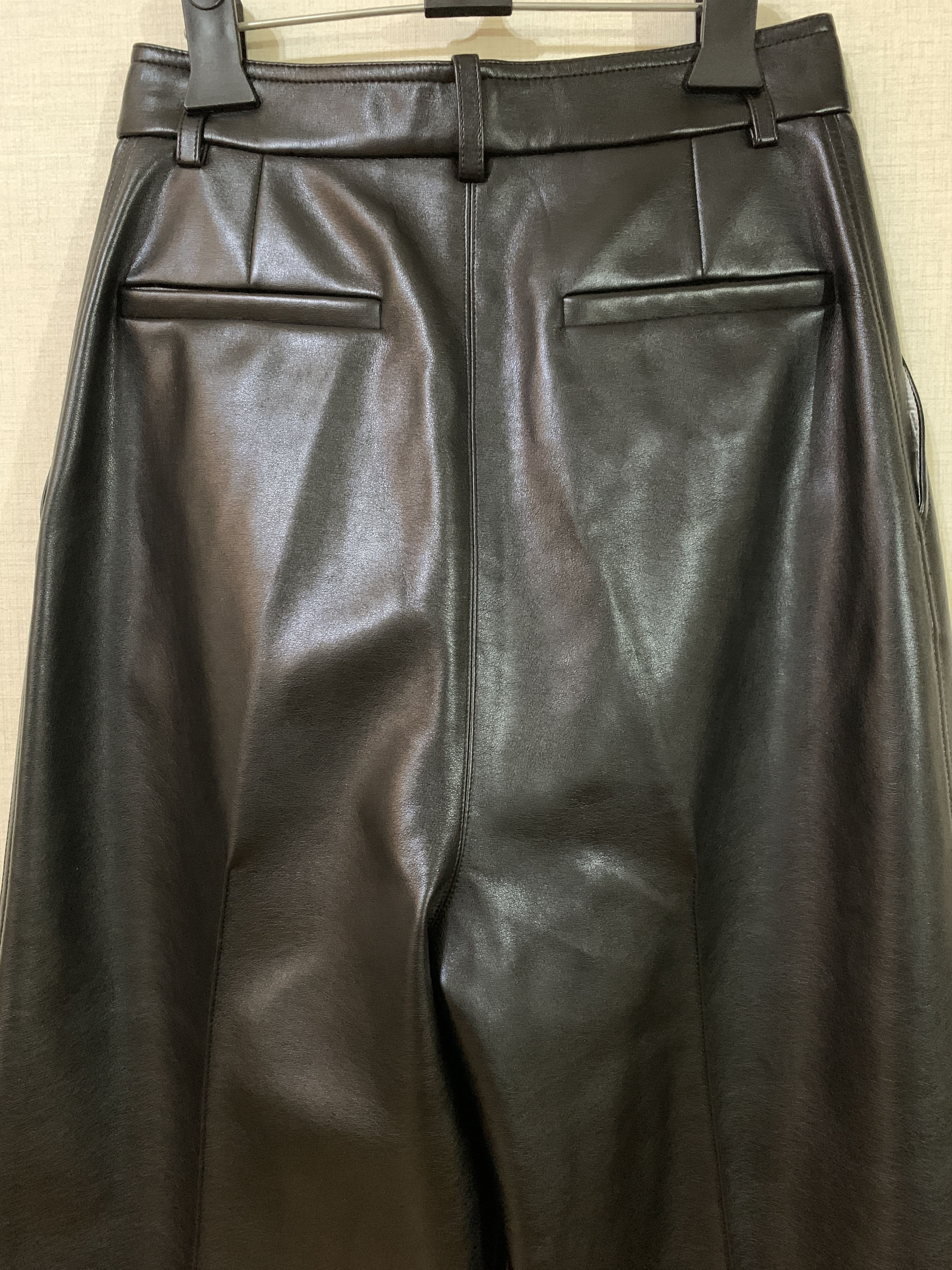 Peter Do Eco Leather Wide Pants Size 27" / US 4 / IT 40 - 6 Thumbnail
