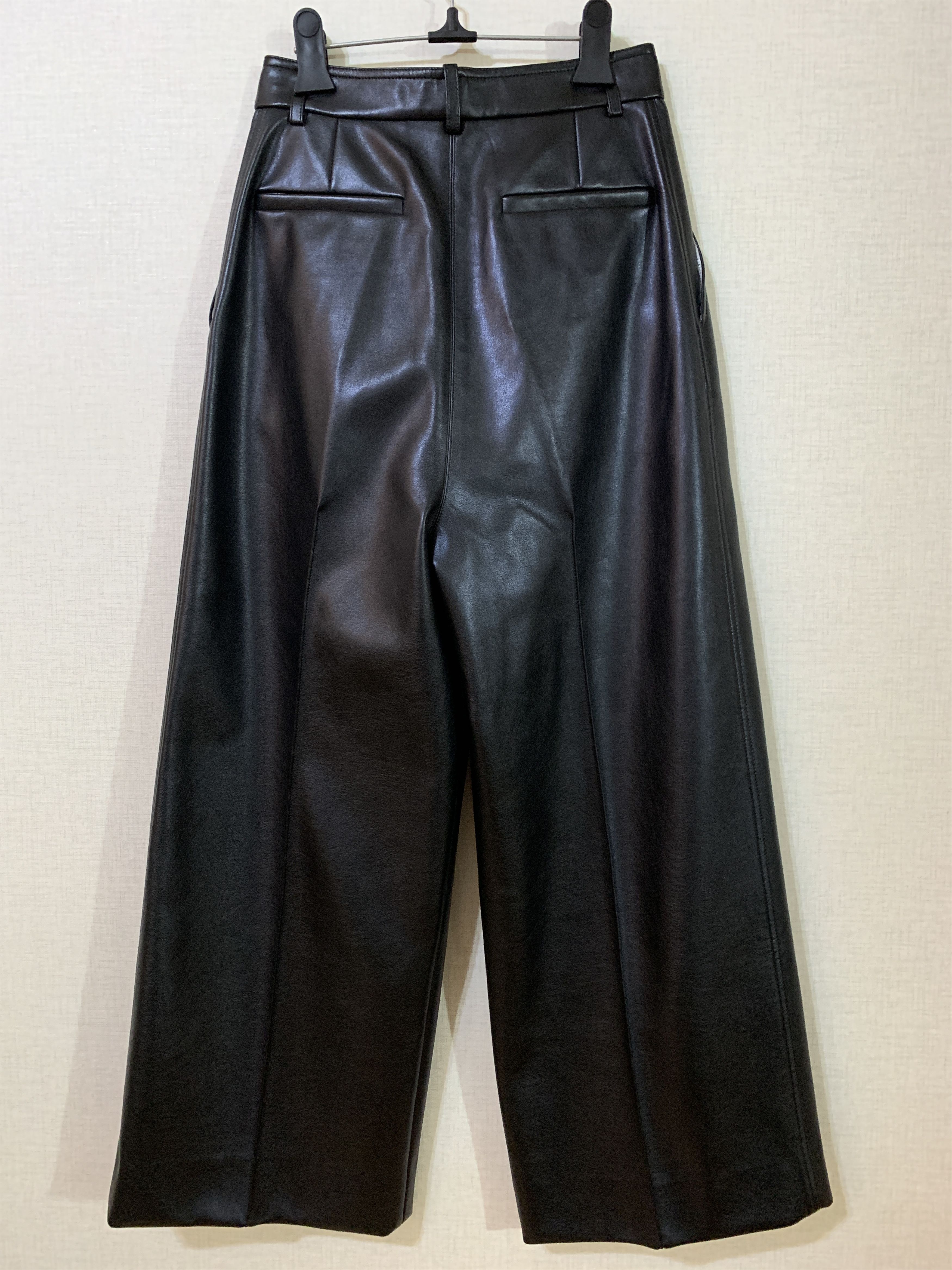 Peter Do Eco Leather Wide Pants Size 27" / US 4 / IT 40 - 5 Thumbnail
