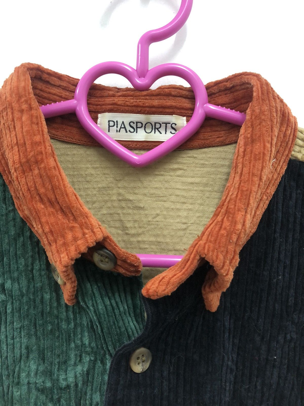 Japanese Brand Iconic PIA SPORTS Patchwork Abstract Pop Art Corduroy Shirt Size US M / EU 48-50 / 2 - 3 Thumbnail