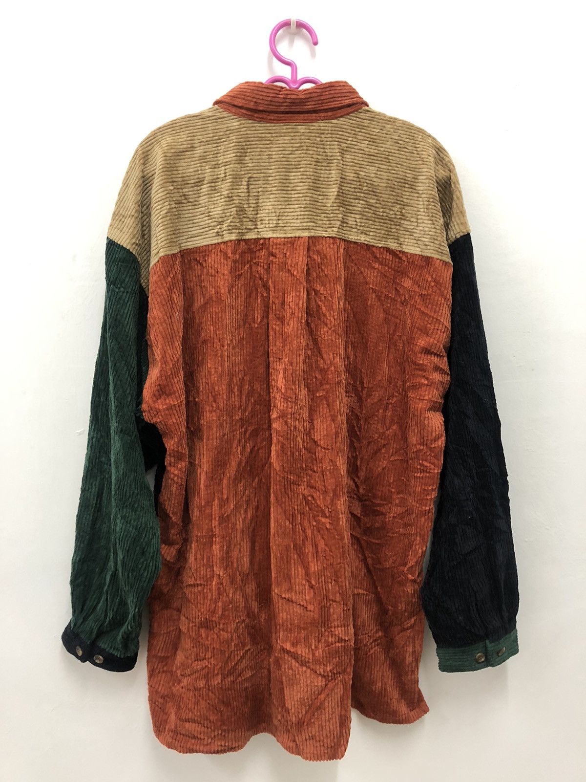 Japanese Brand Iconic PIA SPORTS Patchwork Abstract Pop Art Corduroy Shirt Size US M / EU 48-50 / 2 - 8 Thumbnail