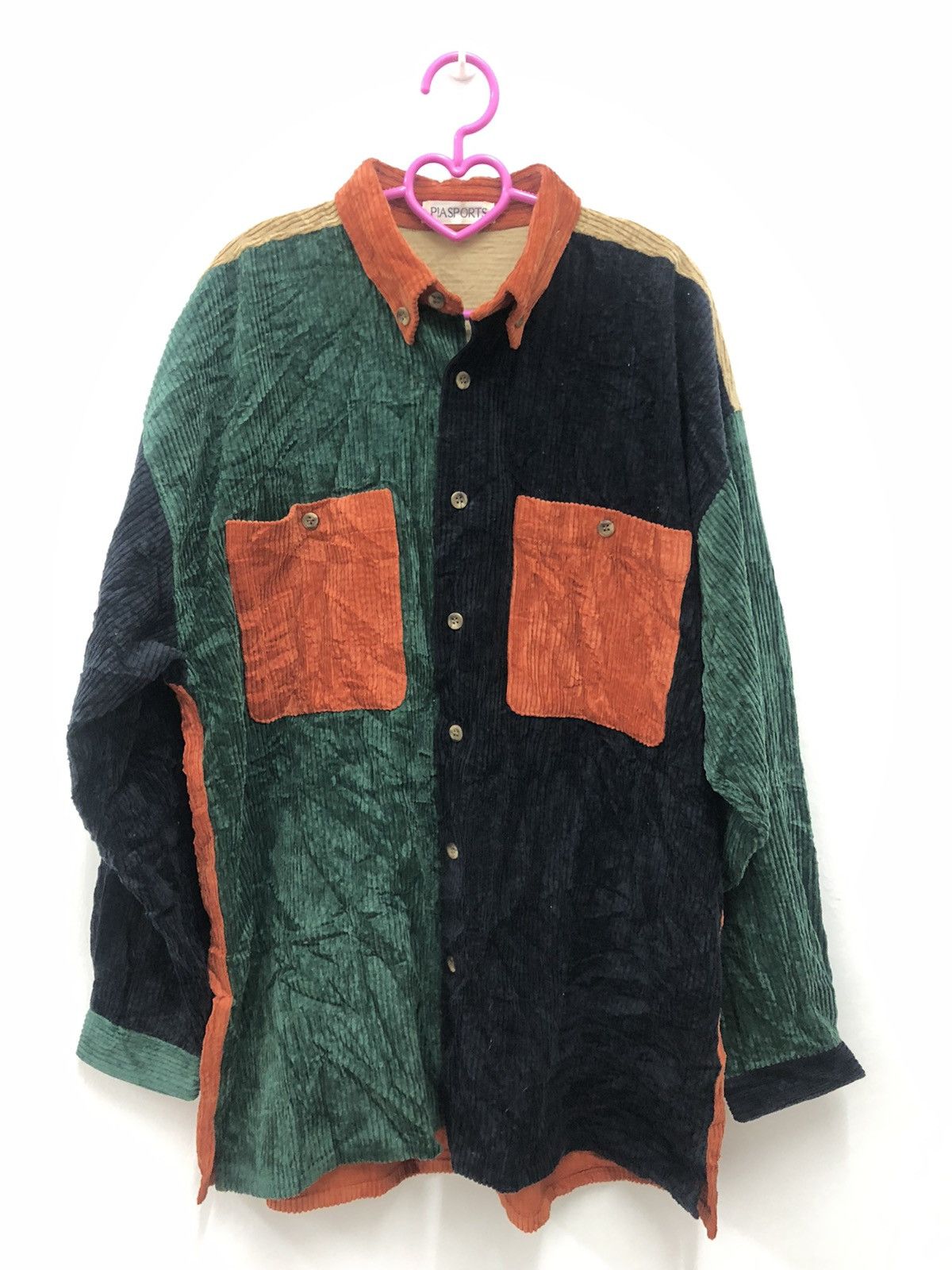 Japanese Brand Iconic PIA SPORTS Patchwork Abstract Pop Art Corduroy Shirt Size US M / EU 48-50 / 2 - 1 Thumbnail