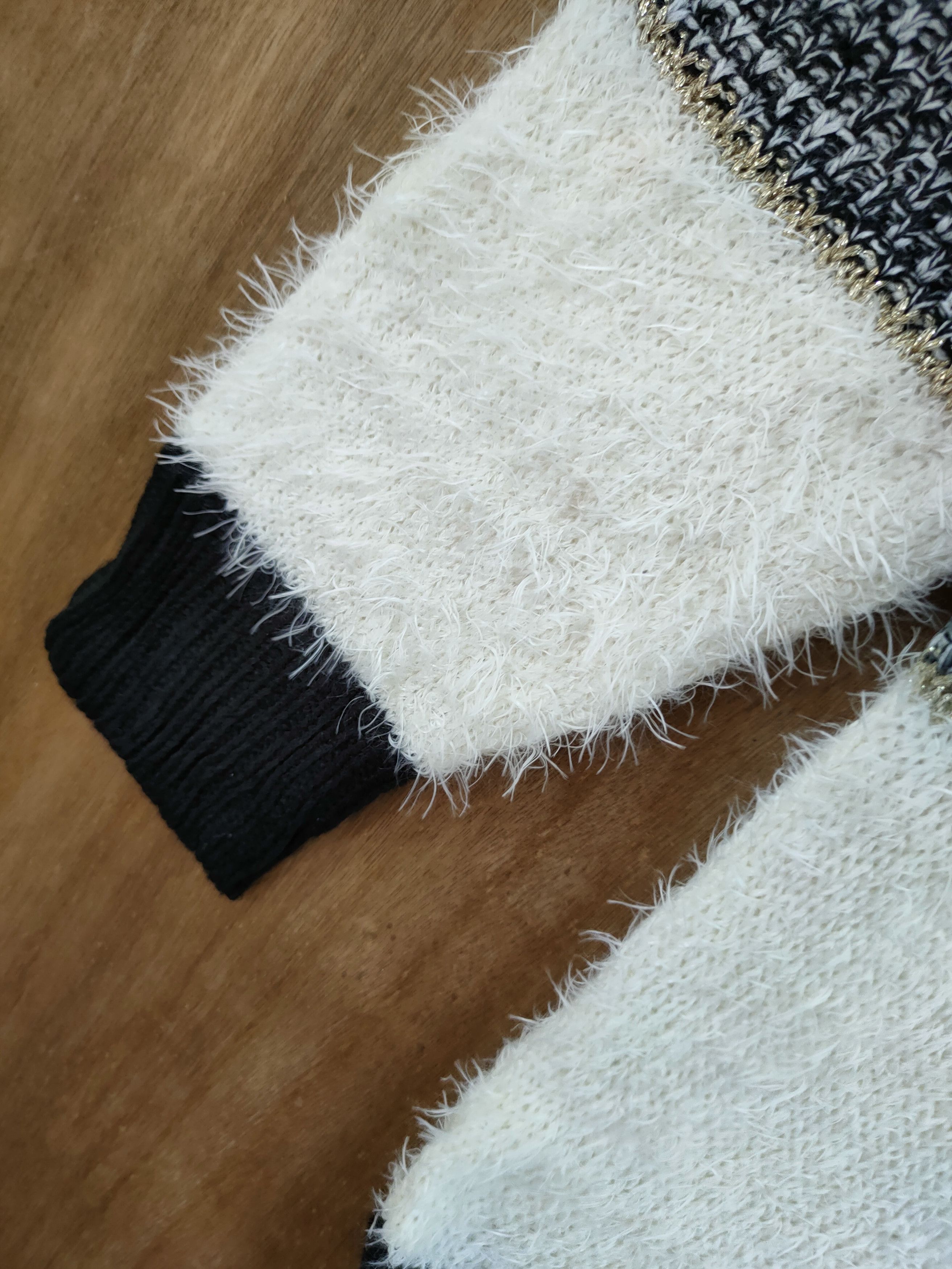 Japanese Brand D HK Works London Stripe shag shaggy mohair knitwear #46-908 Size M / US 6-8 / IT 42-44 - 7 Thumbnail