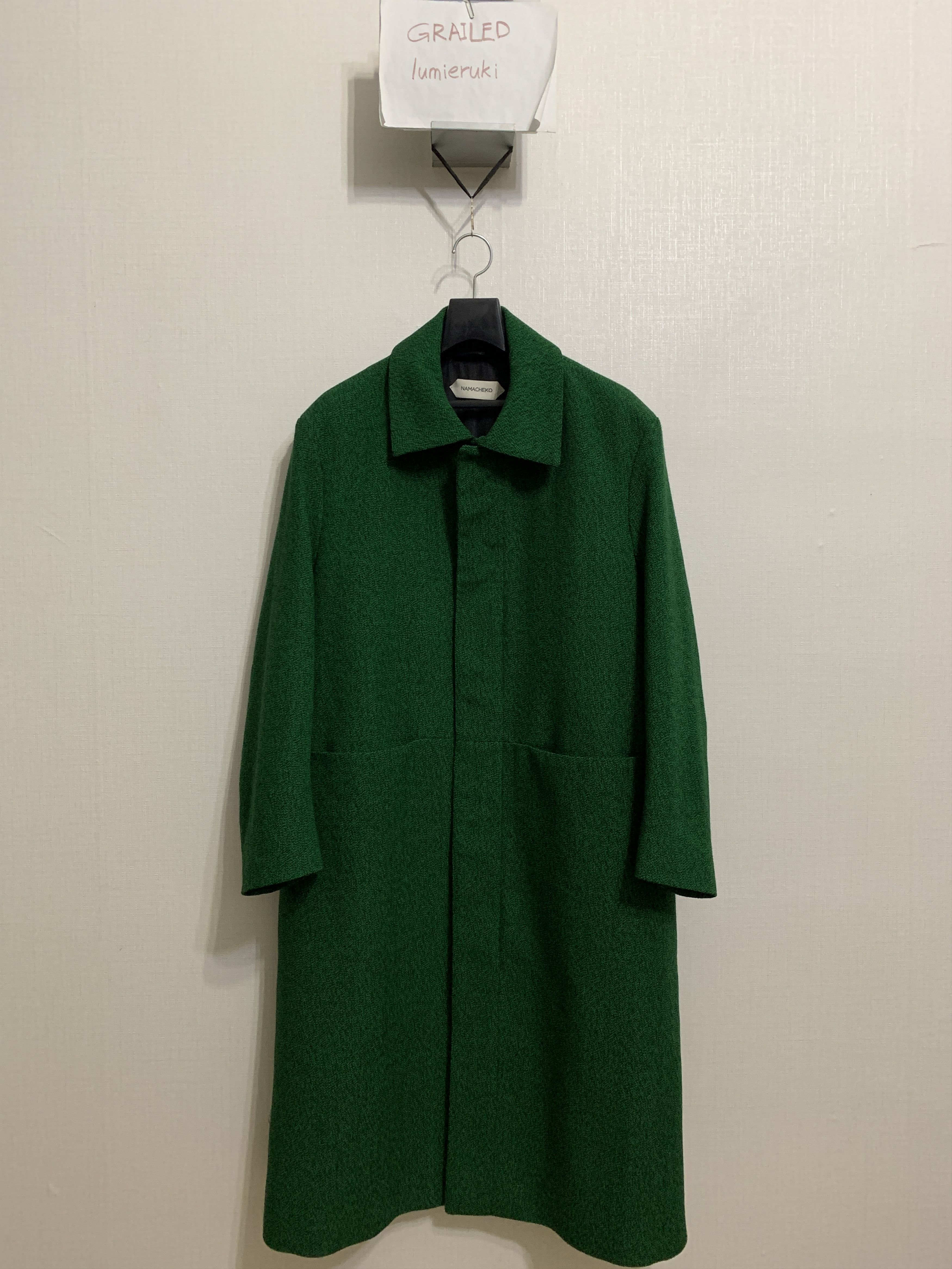 Namacheko Green Texture Wool Coat Size US M / EU 48-50 / 2 - 2 Thumbnail