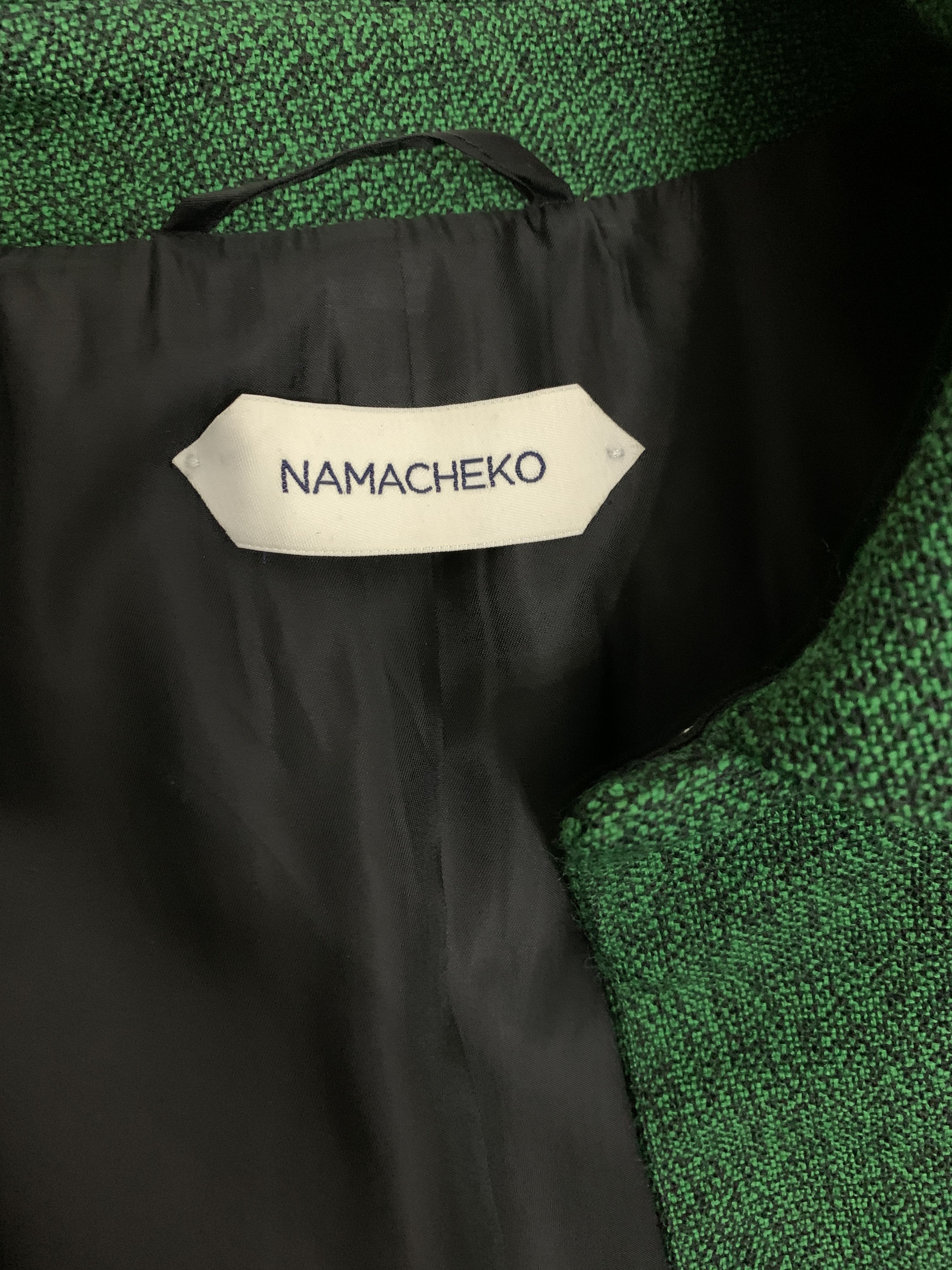 Namacheko Green Texture Wool Coat Size US M / EU 48-50 / 2 - 9 Thumbnail