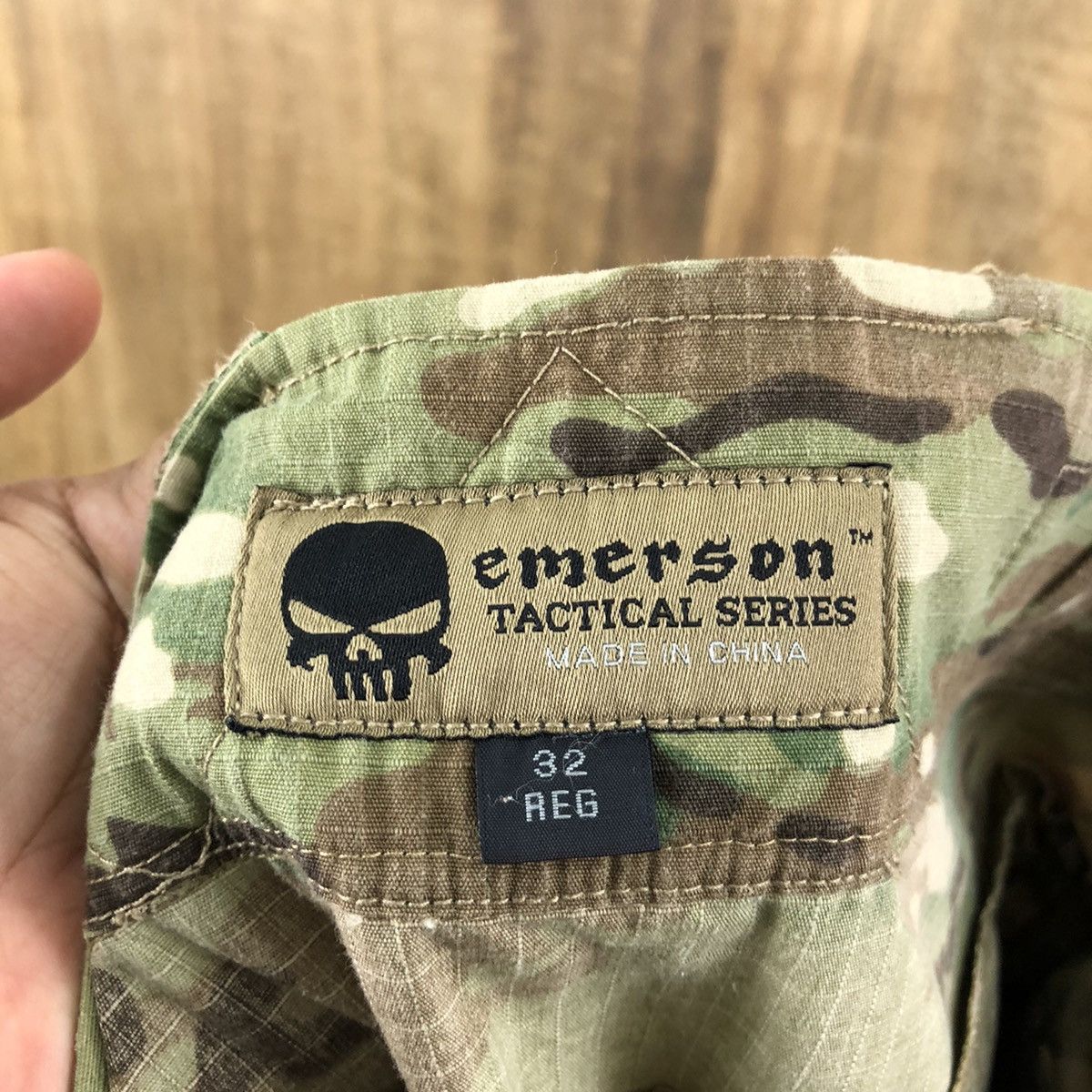 Japanese Brand Emerson Camo Green multipocket tactical cargo pants #100 Size US 32 / EU 48 - 13 Thumbnail
