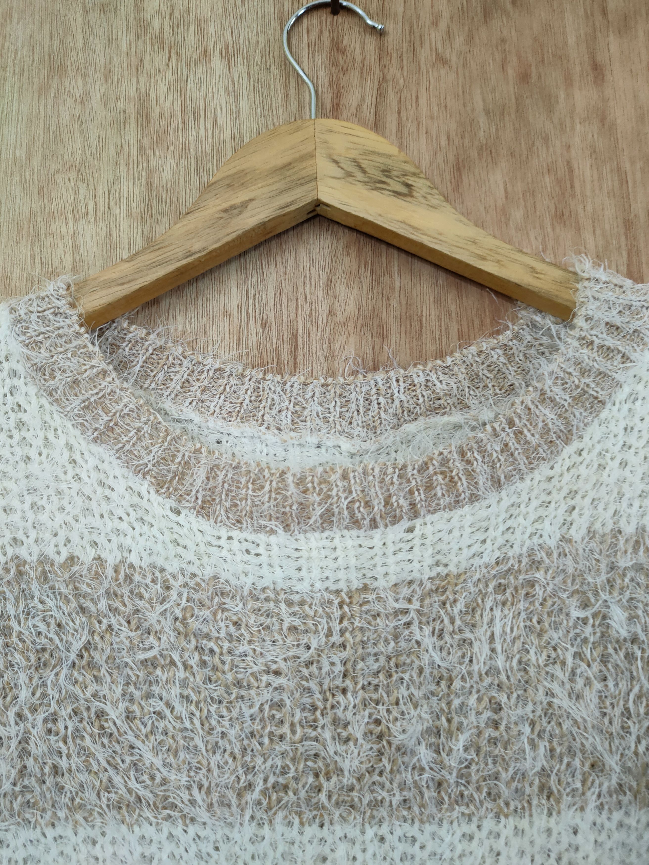 Homespun Knitwear DLL Alla Moda stripe knitwear mohair soft fur shaggy #46-444 Size US S / EU 44-46 / 1 - 3 Thumbnail