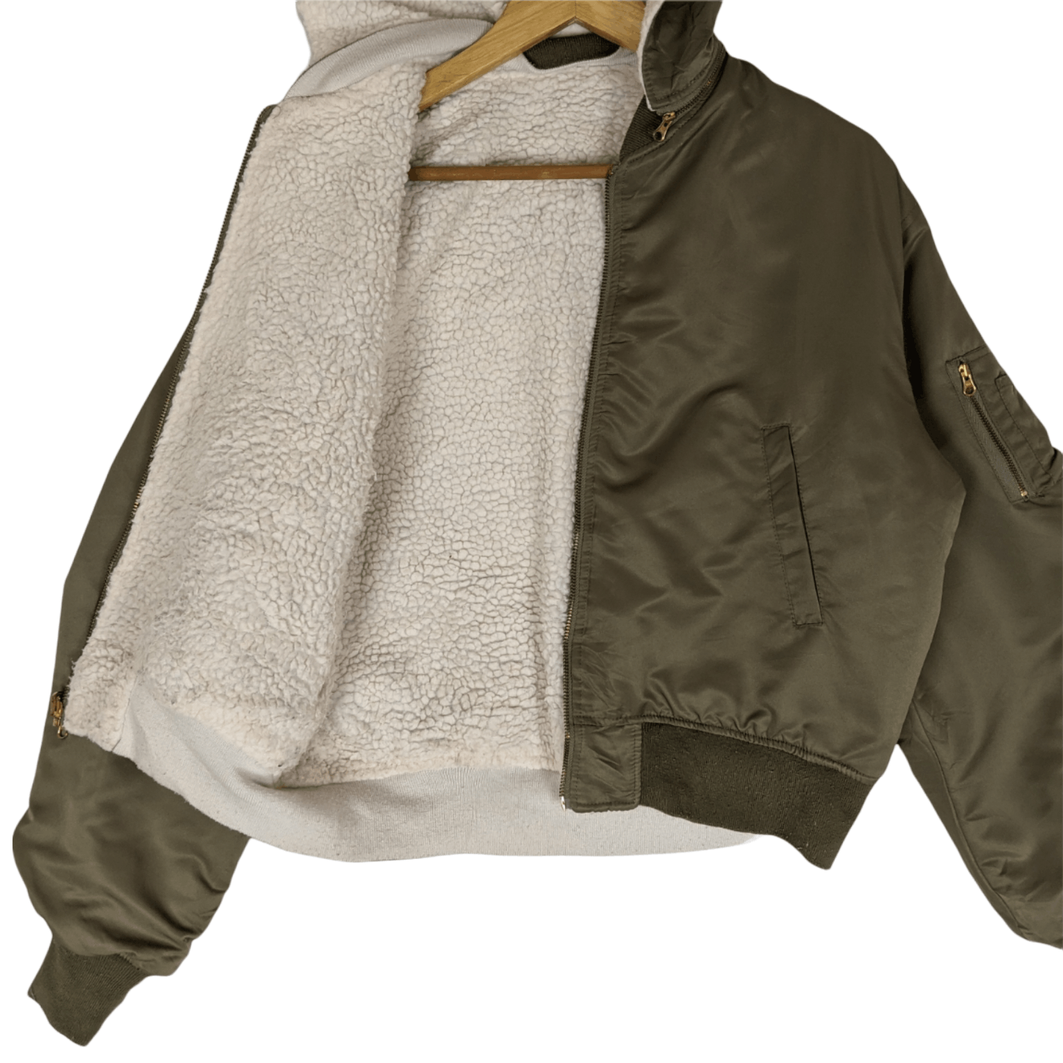 Japanese Brand Japanese EARTH MUSIC & ECOLOGY Bomber Style Jacket Hoodie Size XL / US 12-14 / IT 48-50 - 3 Thumbnail