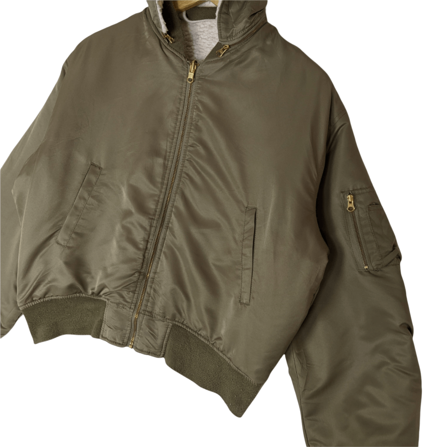 Japanese Brand Japanese EARTH MUSIC & ECOLOGY Bomber Style Jacket Hoodie Size XL / US 12-14 / IT 48-50 - 4 Thumbnail