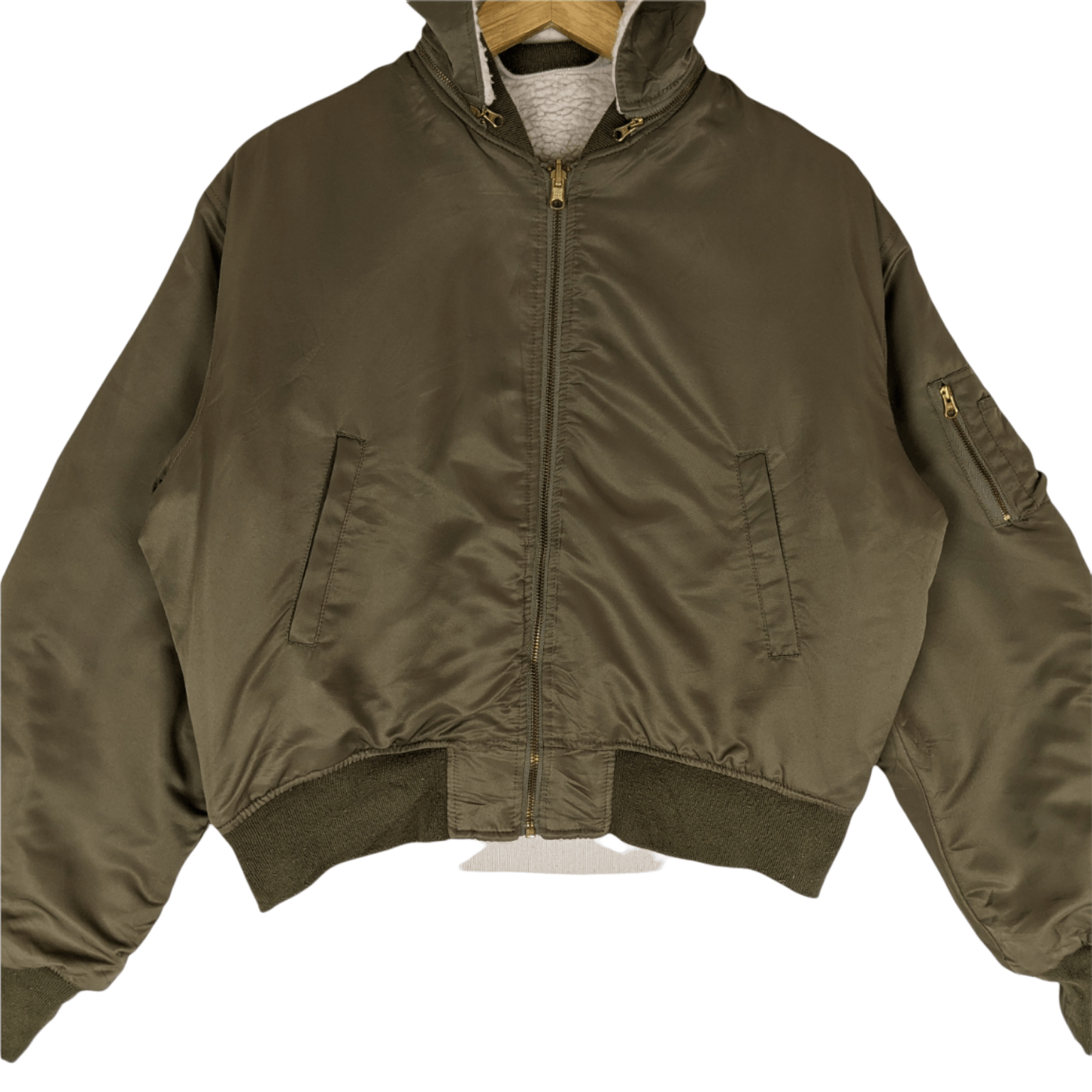 Japanese Brand Japanese EARTH MUSIC & ECOLOGY Bomber Style Jacket Hoodie Size XL / US 12-14 / IT 48-50 - 2 Thumbnail