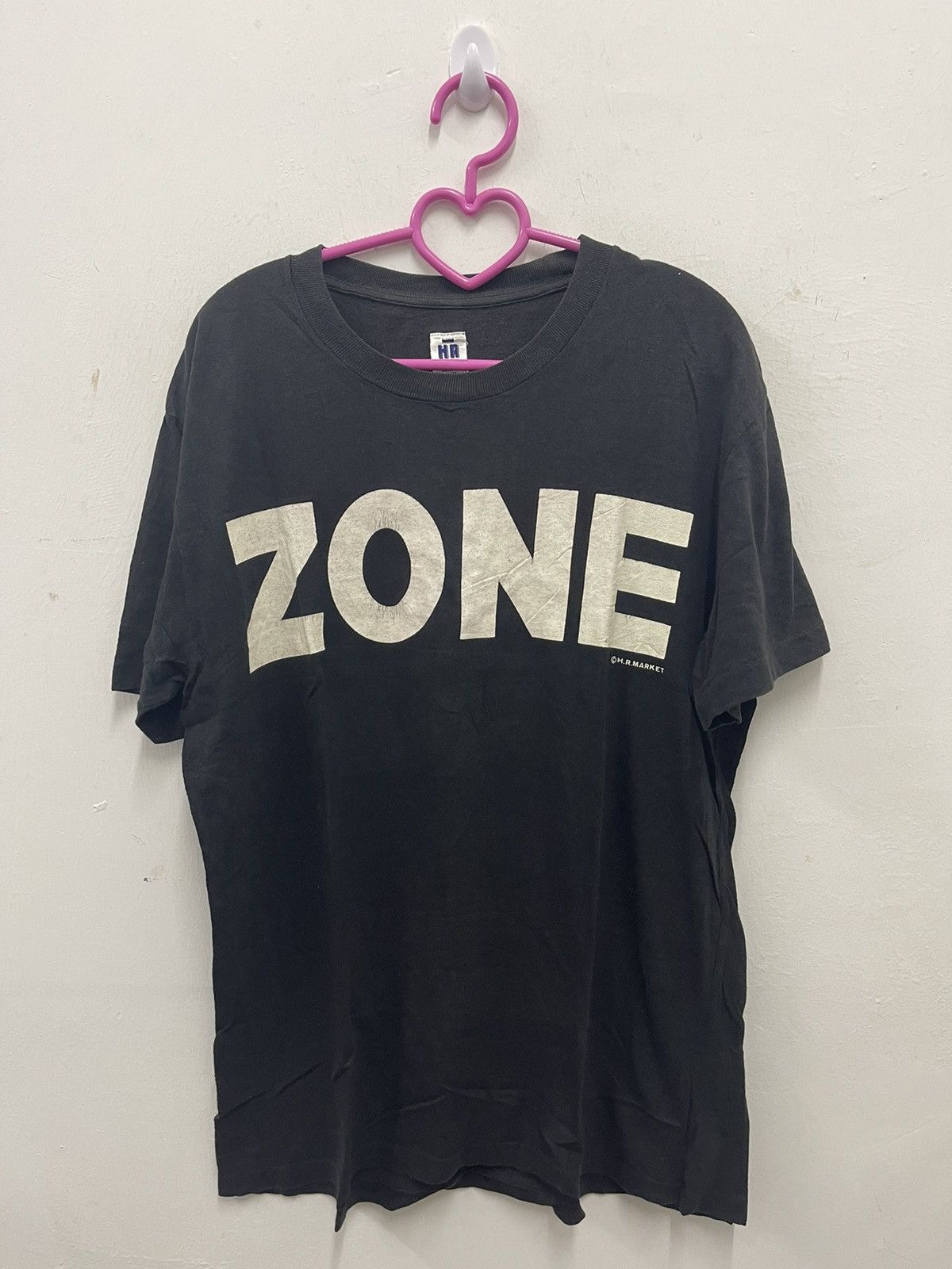 image of Blue Blue Japan x Hollywood Ranch&market Vintage Hr Market Zone Spell Out Japan Shirt in Black (Siz