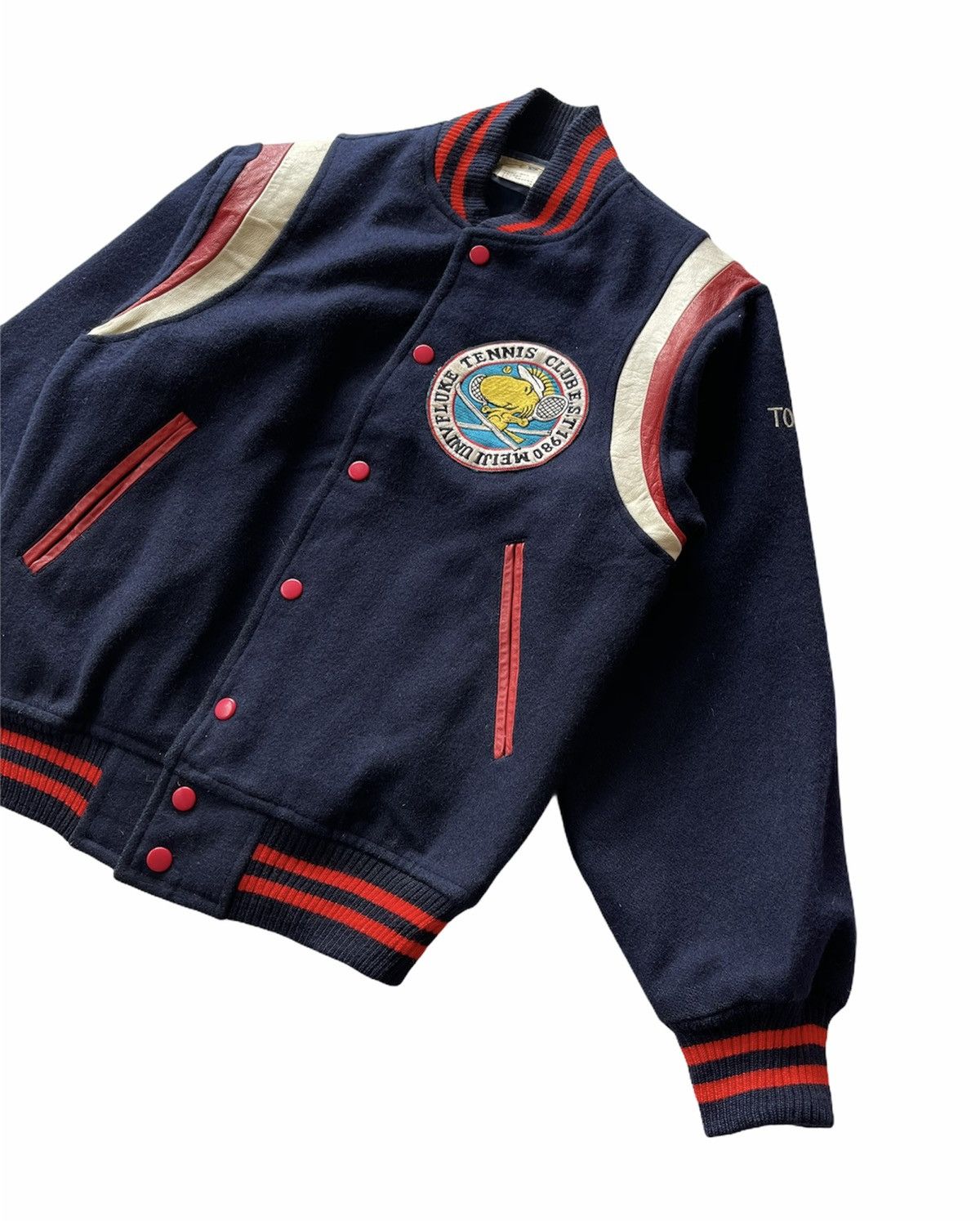 Vintage VINTAGE 80s TENNIS UNIVERSITY WOOL VARSITY JACKET Size US S / EU 44-46 / 1 - 3 Thumbnail