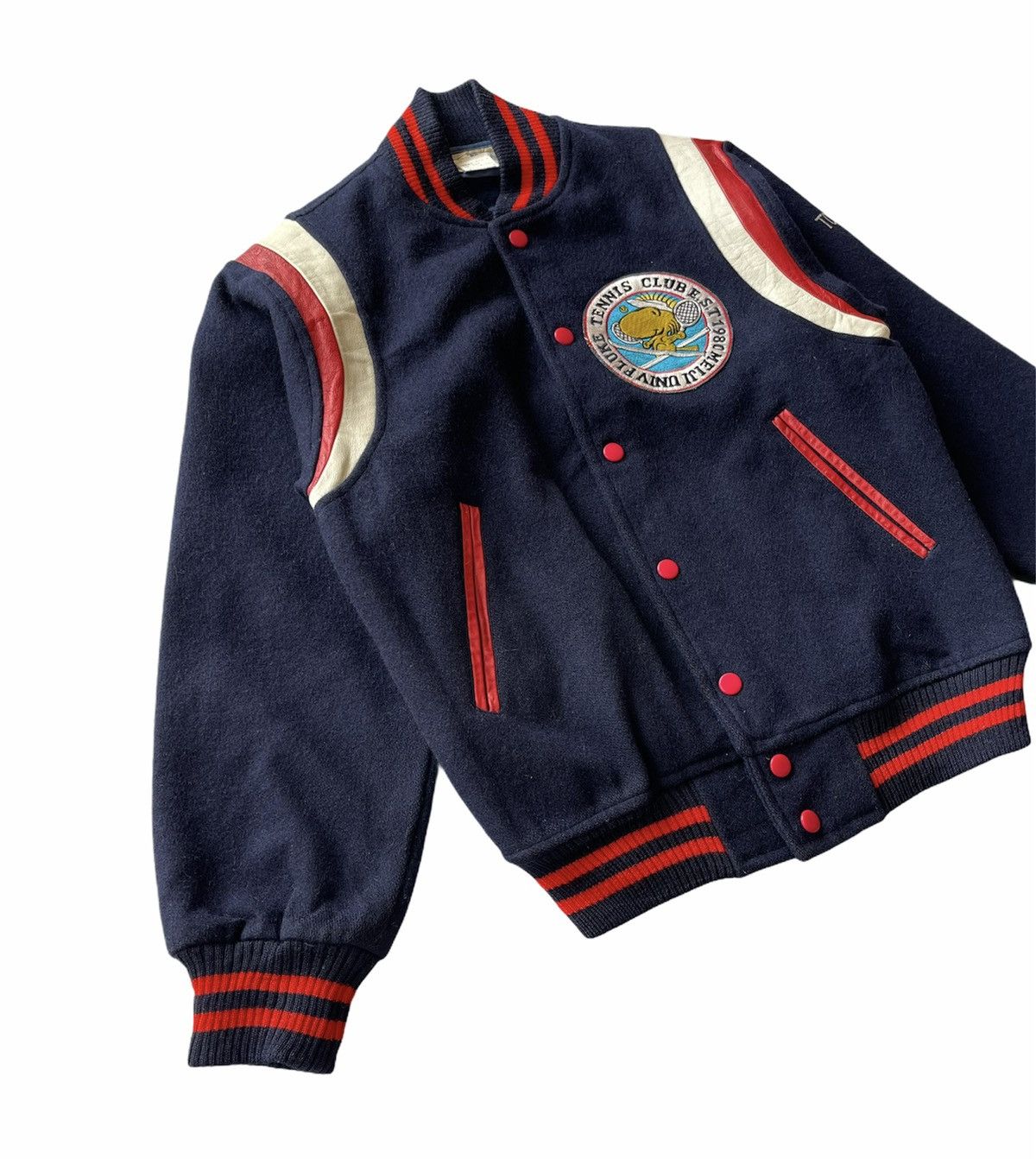 Vintage VINTAGE 80s TENNIS UNIVERSITY WOOL VARSITY JACKET Size US S / EU 44-46 / 1 - 2 Thumbnail