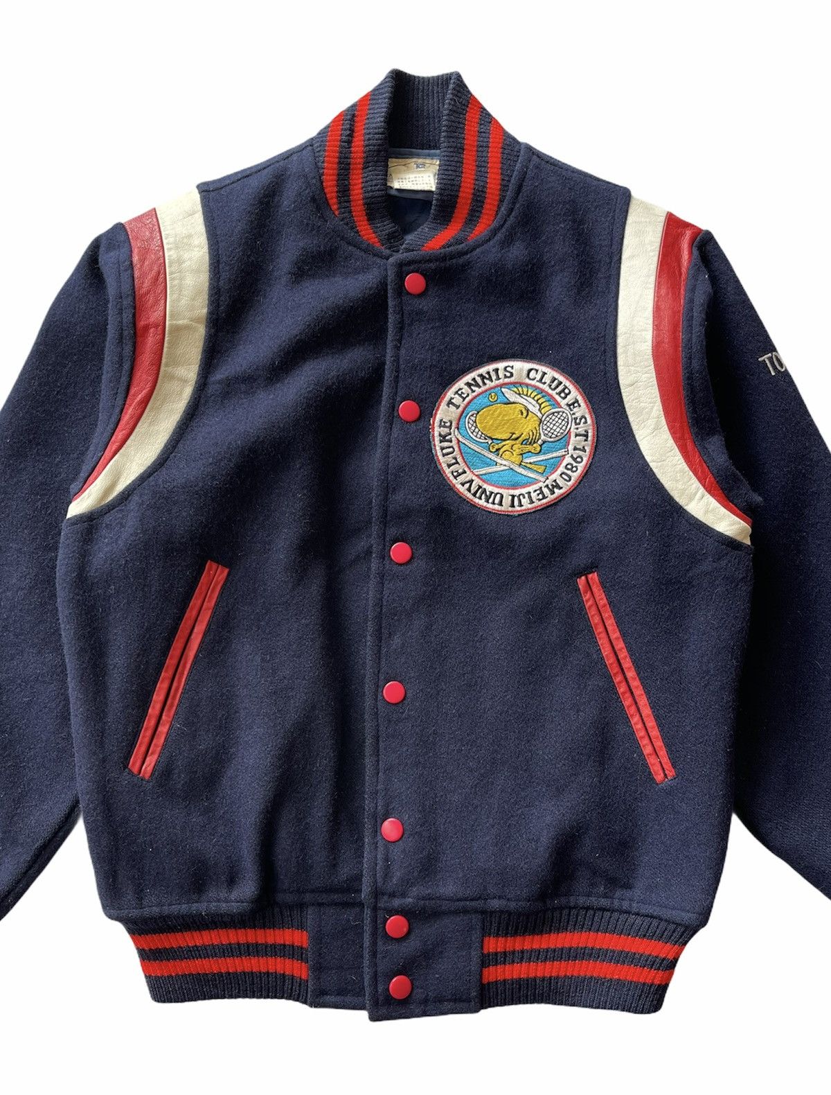 Vintage VINTAGE 80s TENNIS UNIVERSITY WOOL VARSITY JACKET Size US S / EU 44-46 / 1 - 4 Thumbnail