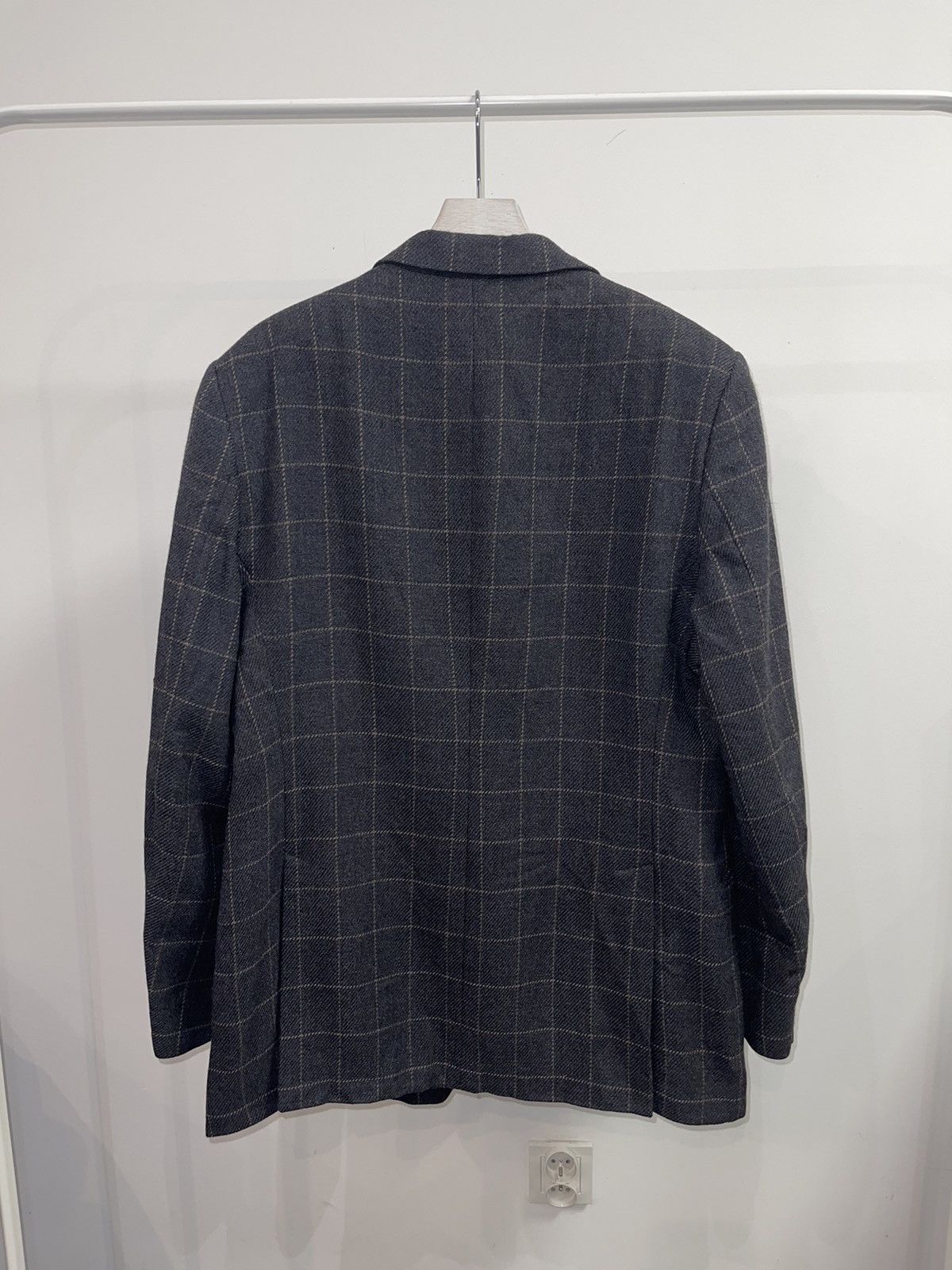 Emporio Armani Archive Emporio Armani Checkered Wool Blazer Size US L / EU 52-54 / 3 - 4 Thumbnail