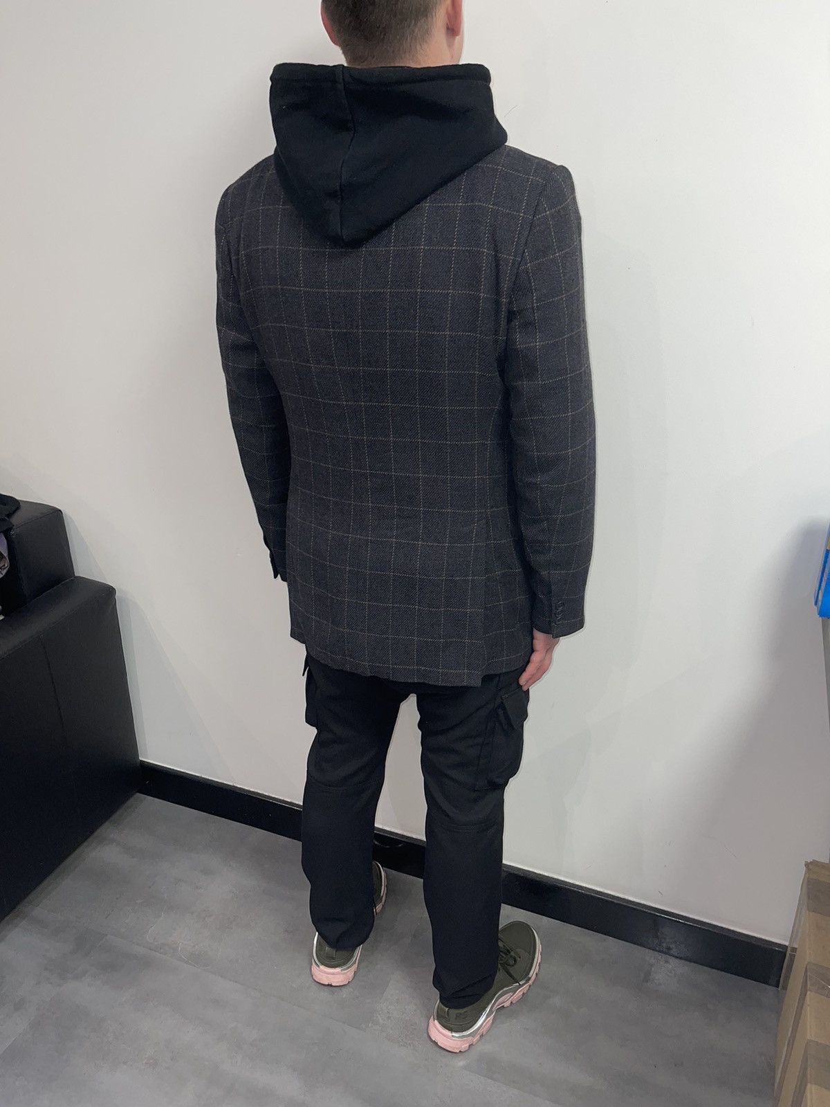 Emporio Armani Archive Emporio Armani Checkered Wool Blazer Size US L / EU 52-54 / 3 - 9 Thumbnail