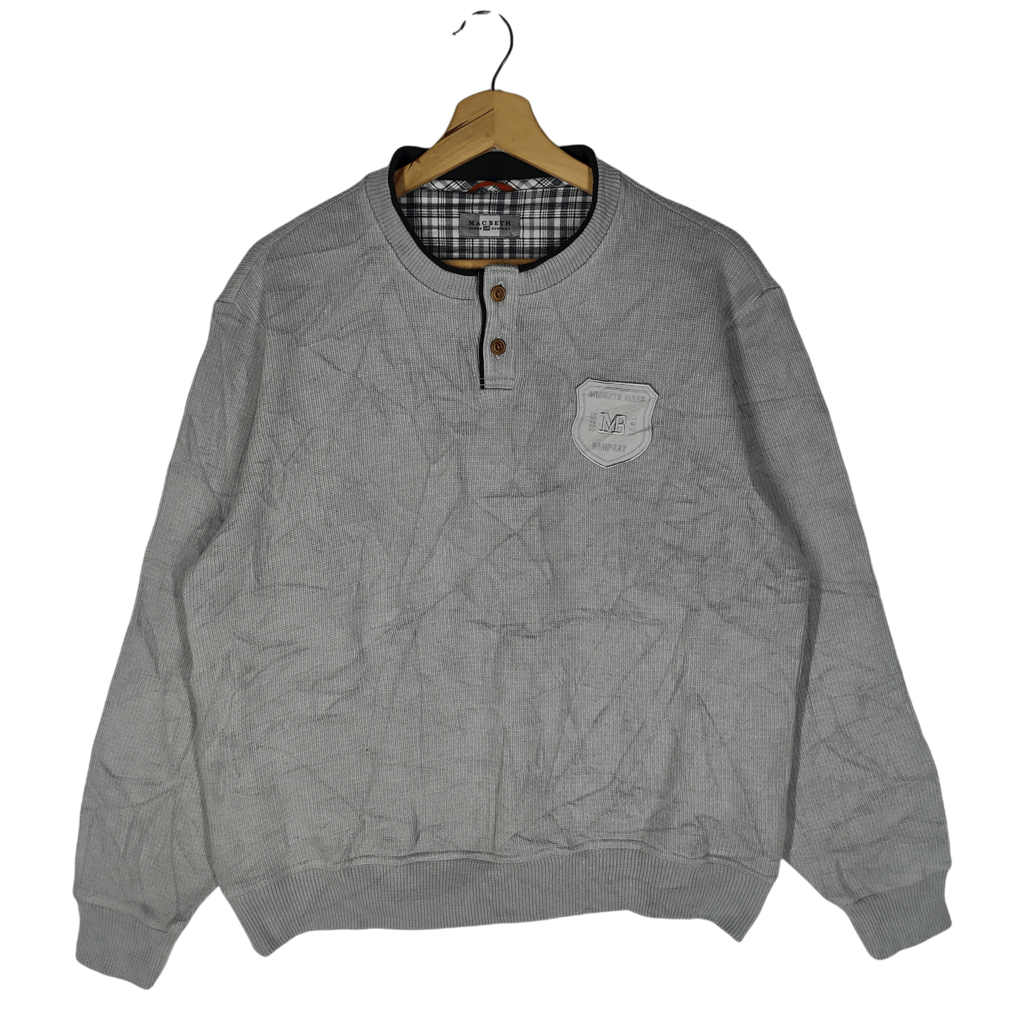 image of Macbeth Jeans Company Crop Sweatshirts in Light Gray, Men's (Size Large)