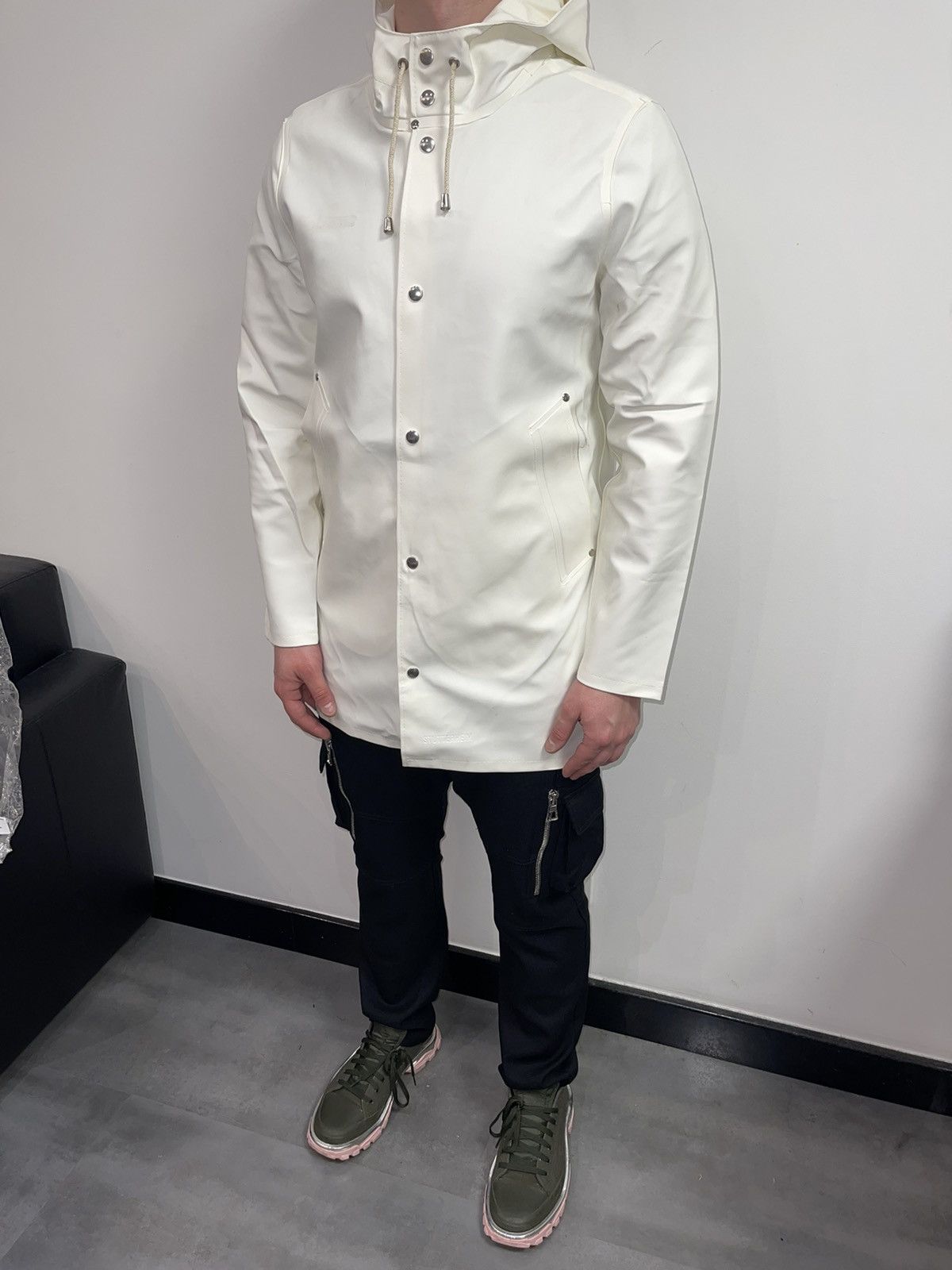 Stutterheim DS! Stutterheim Stockholm White Raincoat Size US S / EU 44-46 / 1 - 6 Thumbnail