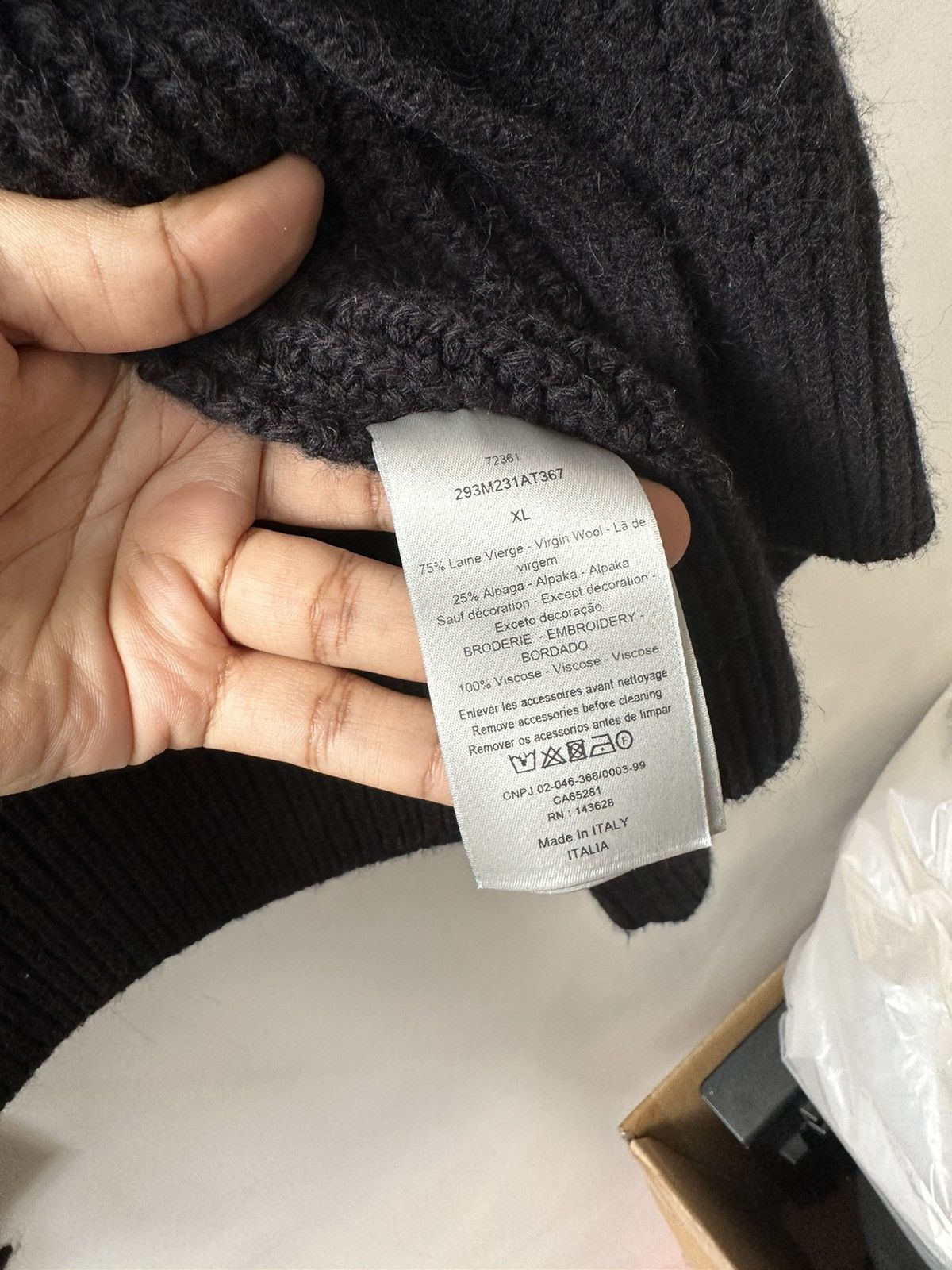 Dior Dior Bee Wool & Alpaca Chunky Cardigan Size US L / EU 52-54 / 3 - 6 Thumbnail