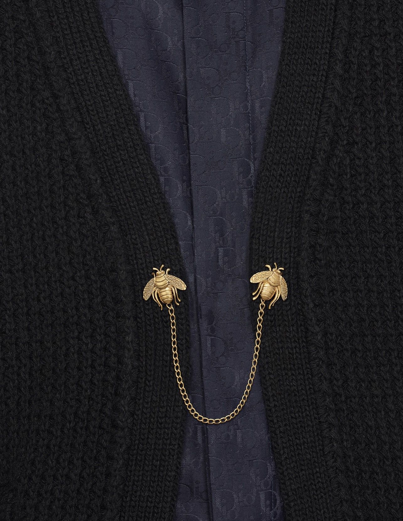 Dior Dior Bee Wool & Alpaca Chunky Cardigan Size US L / EU 52-54 / 3 - 2 Thumbnail