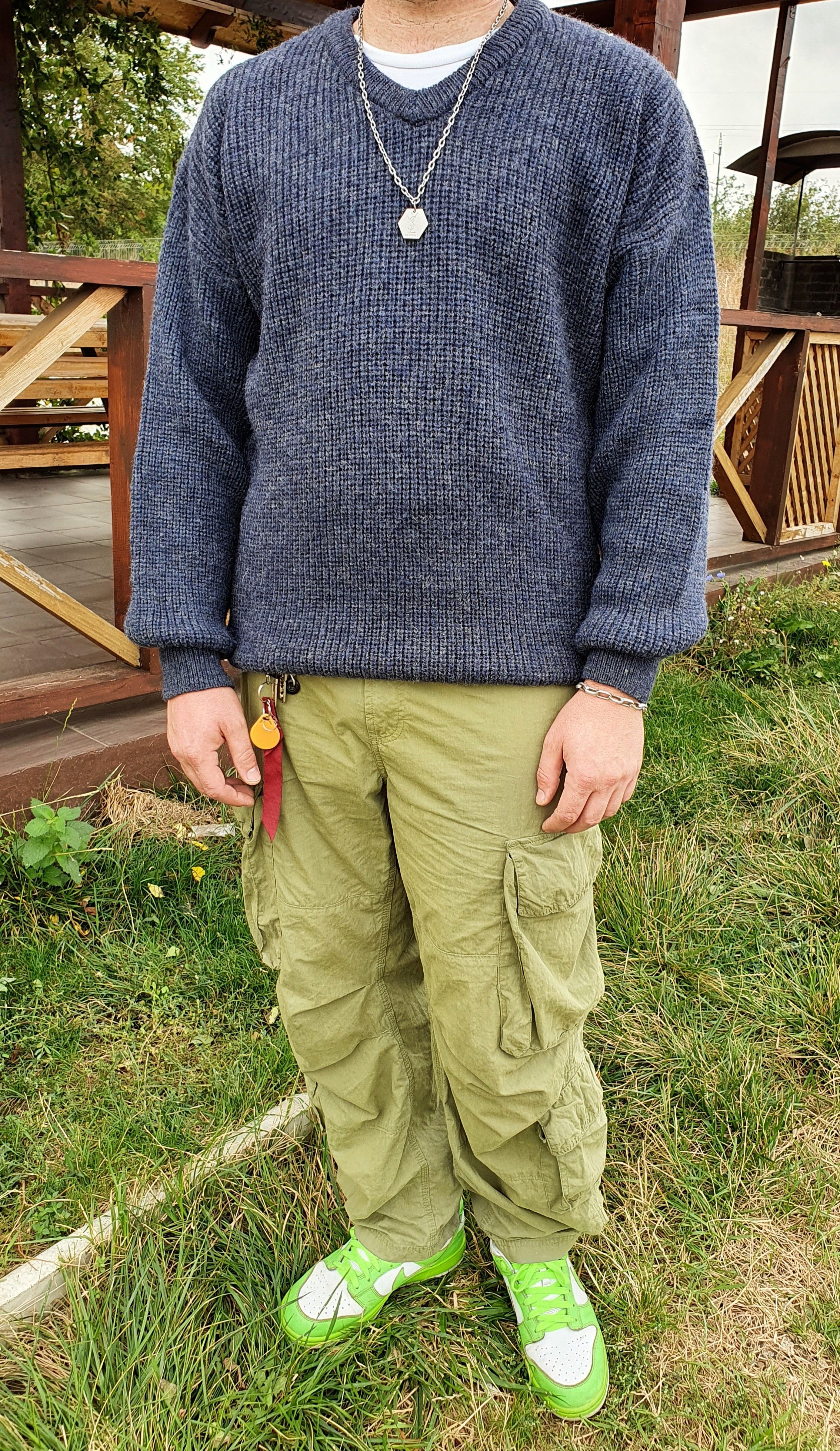 Barbour × Vintage Vintage 90s Barbour Fisherman Wool Sweater Size US L / EU 52-54 / 3 - 11 Thumbnail