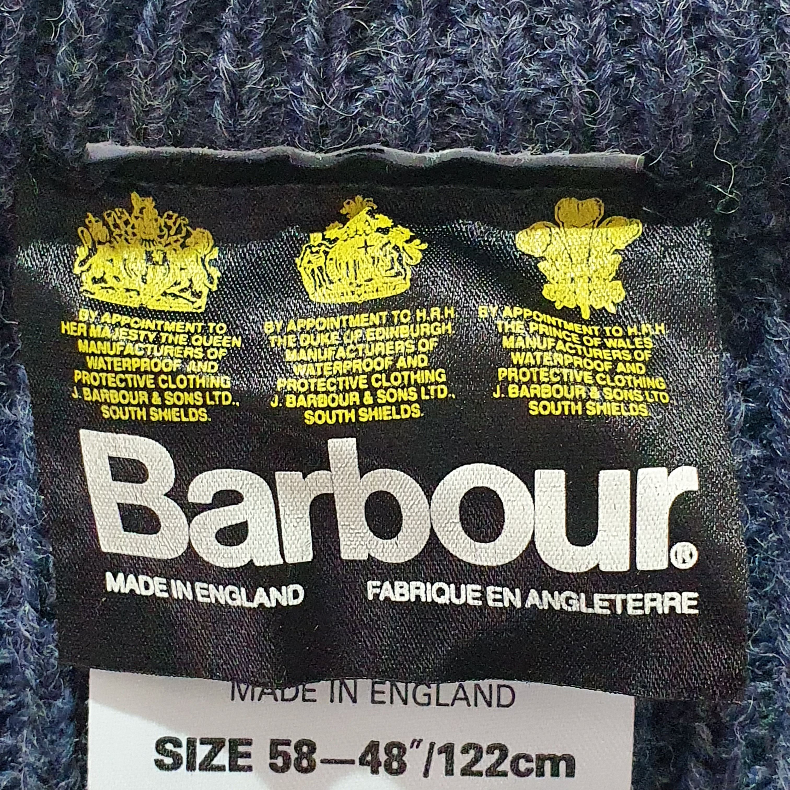 Barbour × Vintage Vintage 90s Barbour Fisherman Wool Sweater Size US L / EU 52-54 / 3 - 9 Thumbnail