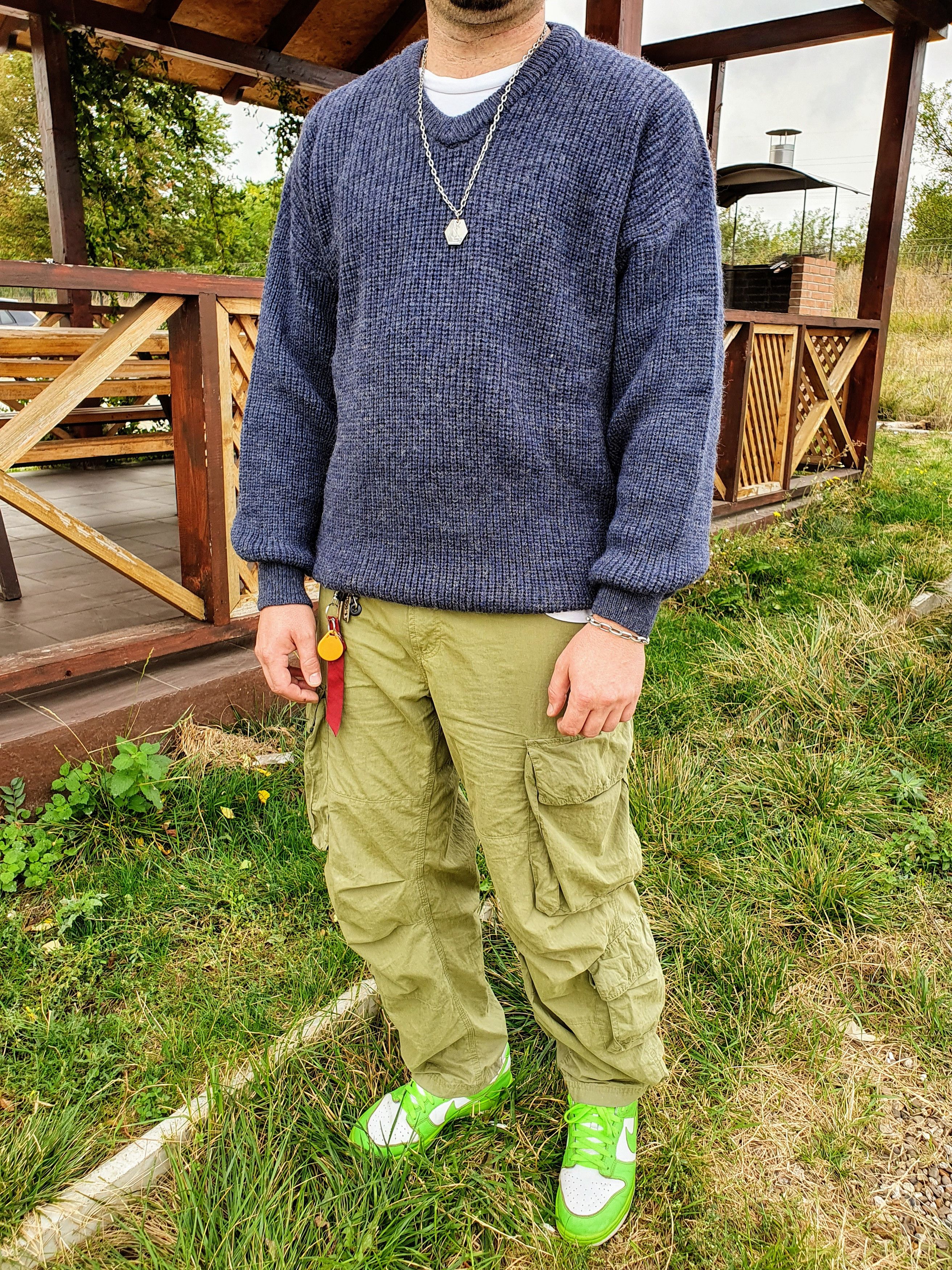 Barbour × Vintage Vintage 90s Barbour Fisherman Wool Sweater Size US L / EU 52-54 / 3 - 1 Thumbnail