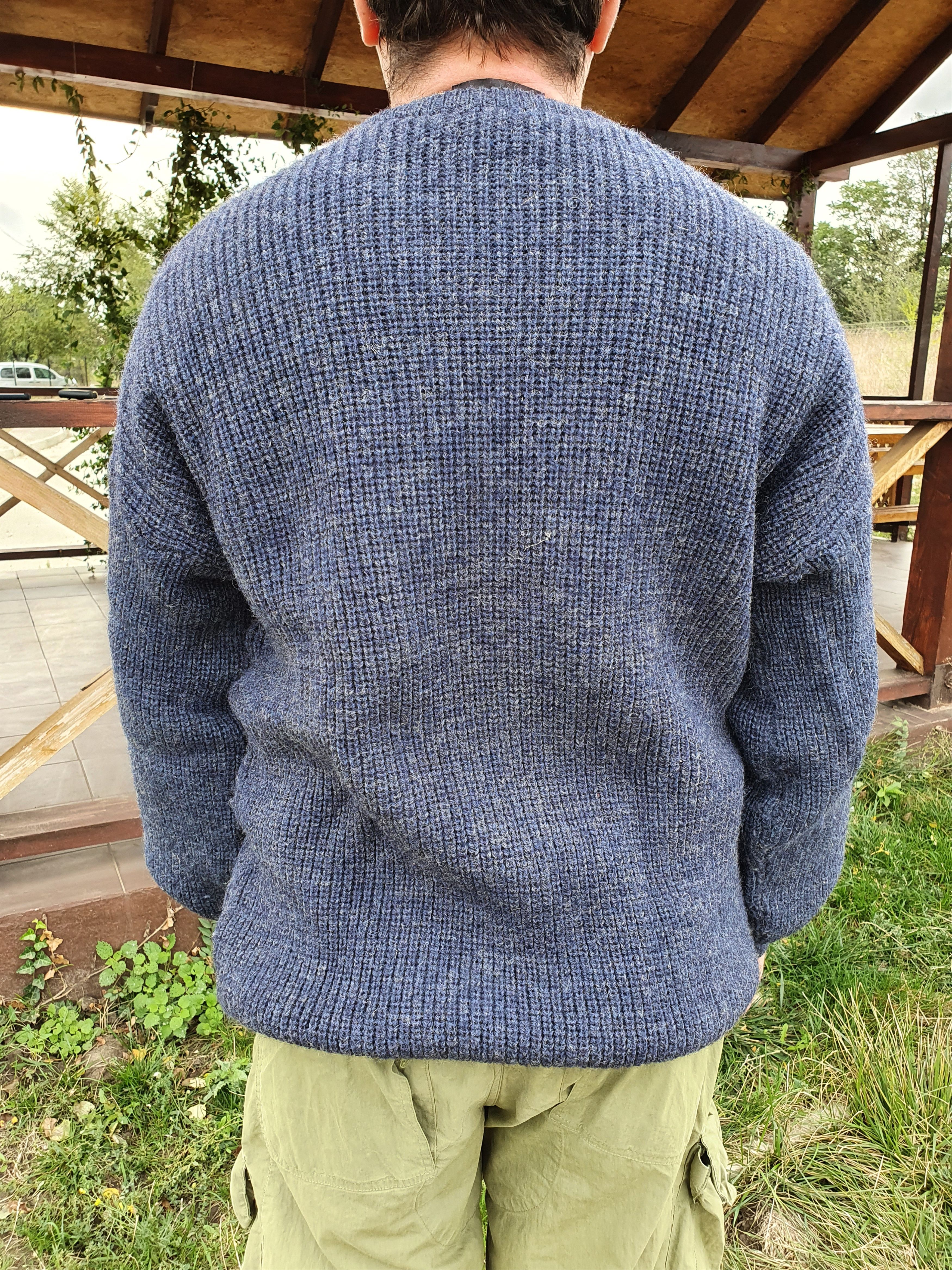 Barbour × Vintage Vintage 90s Barbour Fisherman Wool Sweater Size US L / EU 52-54 / 3 - 4 Thumbnail