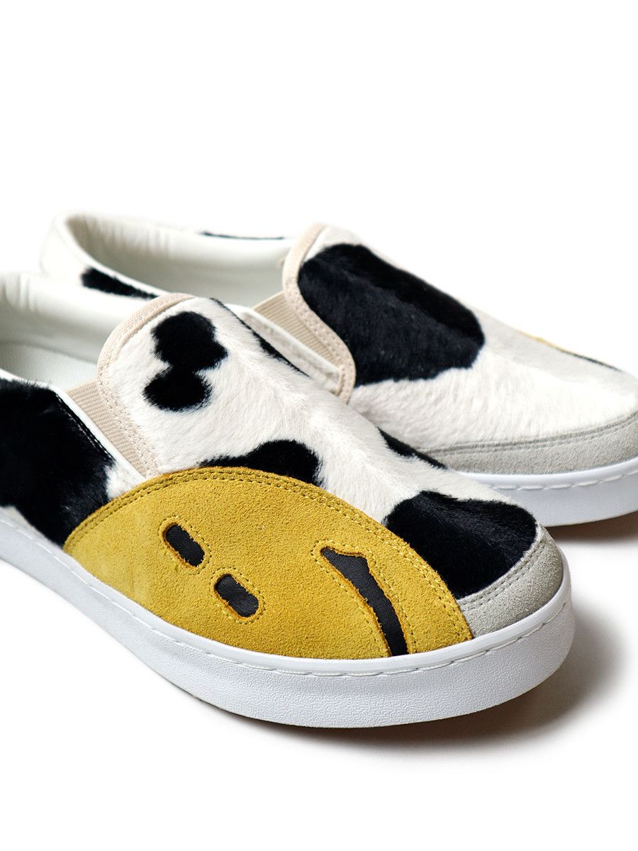 【KAPITAL】RAIN SMILE SLOP-ON SHOES 'ECRU' RAIN SMILE | Slop On Shoes | Ecru x Blue – HANSEN Garments