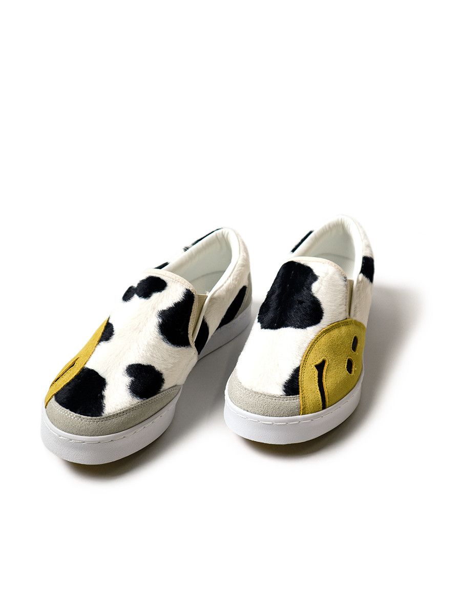 Kapital Kapital Cow Pattern Rain Smile Slip-On Shoe Size US 9.5 / EU 42-43 - 2 Thumbnail