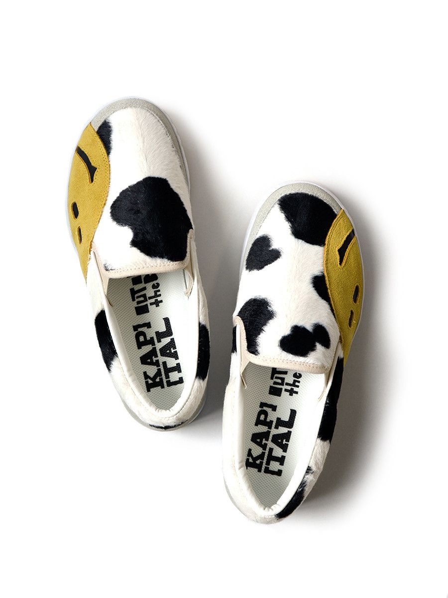 Kapital Kapital Cow Pattern Rain Smile Slip-On Shoe Size US 9.5 / EU 42-43 - 4 Thumbnail