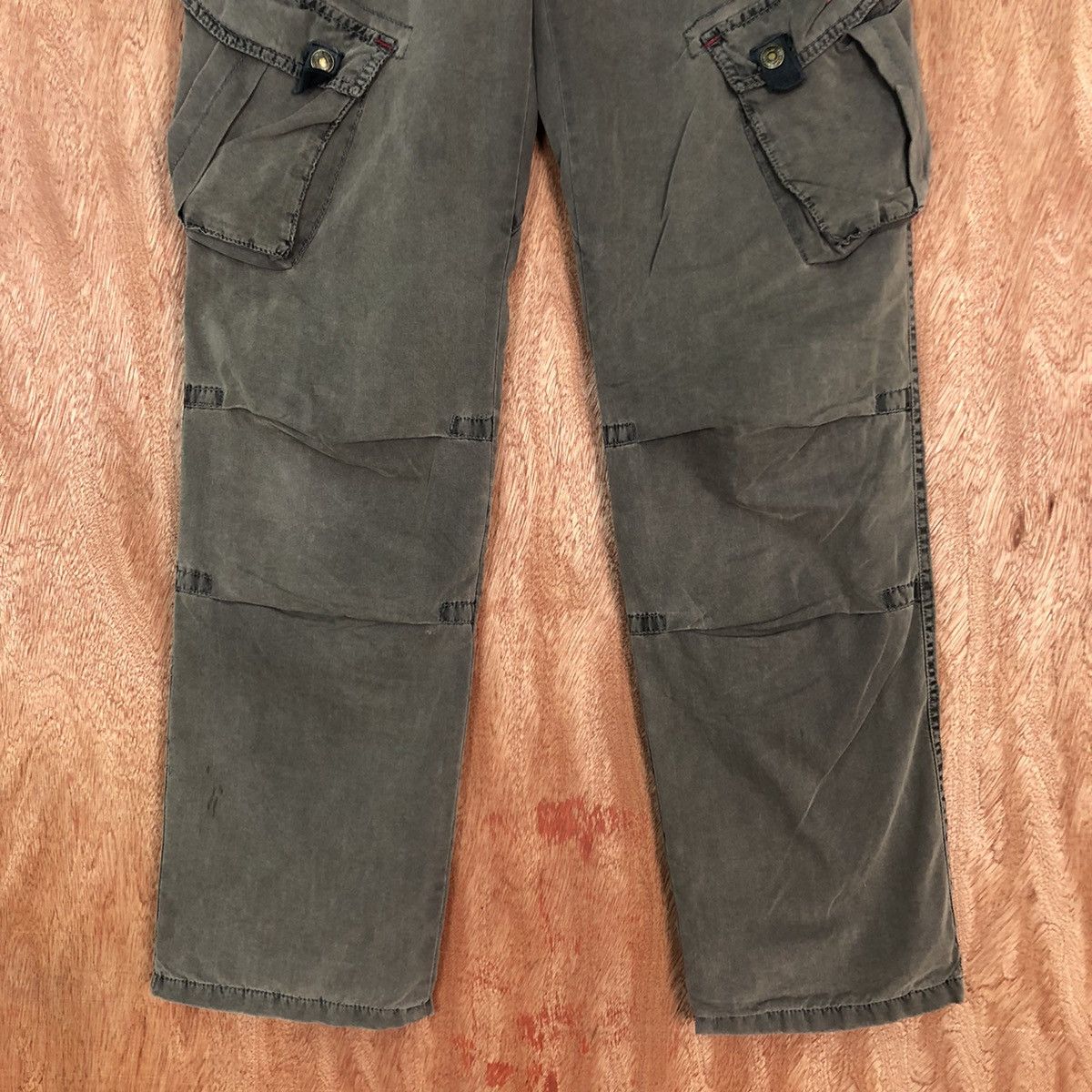 Japanese Brand DLL Ride 57 Green faded track multipocket Cargo Pants #1782 Size 26" / US 2 / IT 38 - 3 Thumbnail