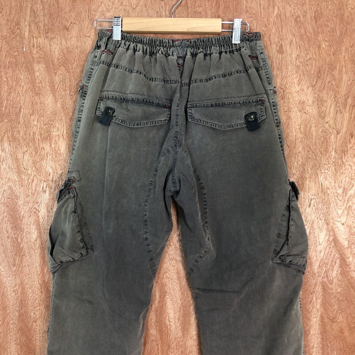 Japanese Brand DLL Ride 57 Green faded track multipocket Cargo Pants #1782 Size 26" / US 2 / IT 38 - 11 Thumbnail