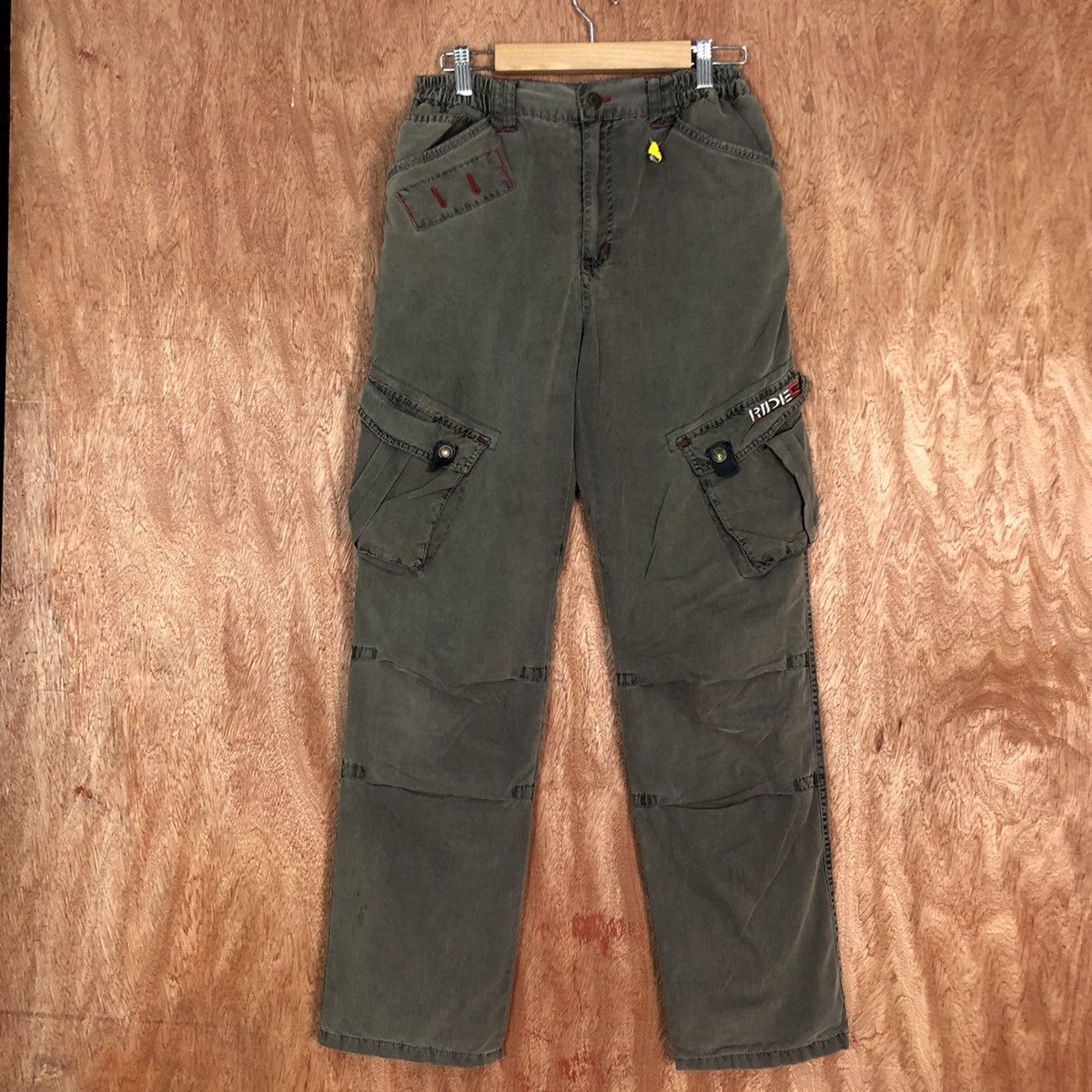 Japanese Brand DLL Ride 57 Green faded track multipocket Cargo Pants #1782 Size 26" / US 2 / IT 38 - 1 Thumbnail