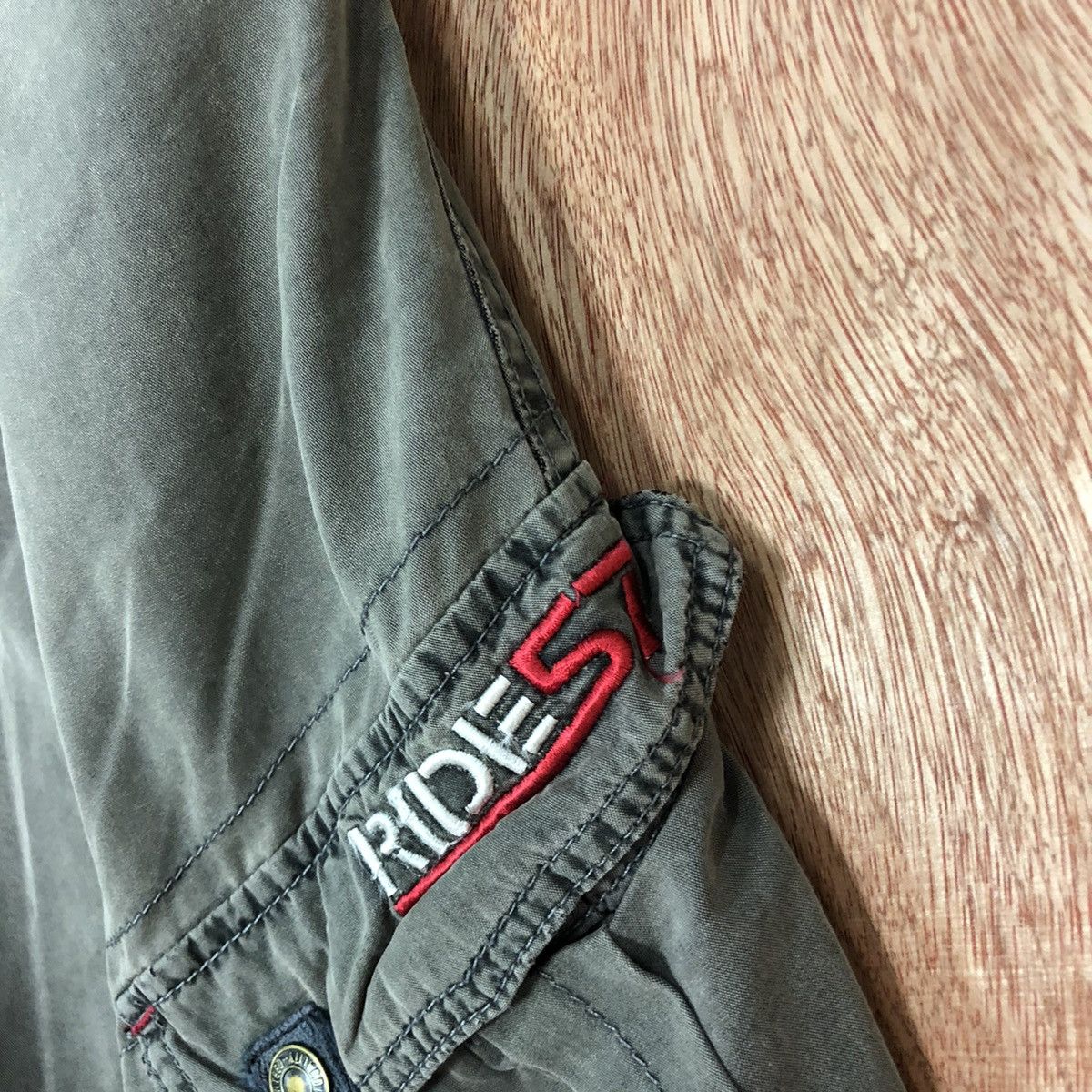 Japanese Brand DLL Ride 57 Green faded track multipocket Cargo Pants #1782 Size 26" / US 2 / IT 38 - 6 Thumbnail