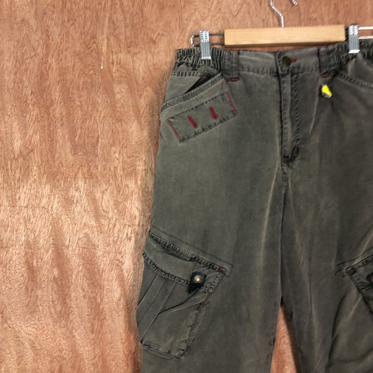 Japanese Brand DLL Ride 57 Green faded track multipocket Cargo Pants #1782 Size 26" / US 2 / IT 38 - 5 Thumbnail