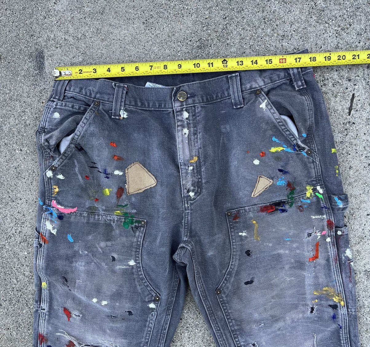 Carhartt Custom Carhartt Double Knee Thrashed Distressed Faded Pants Size US 36 / EU 52 - 7 Thumbnail