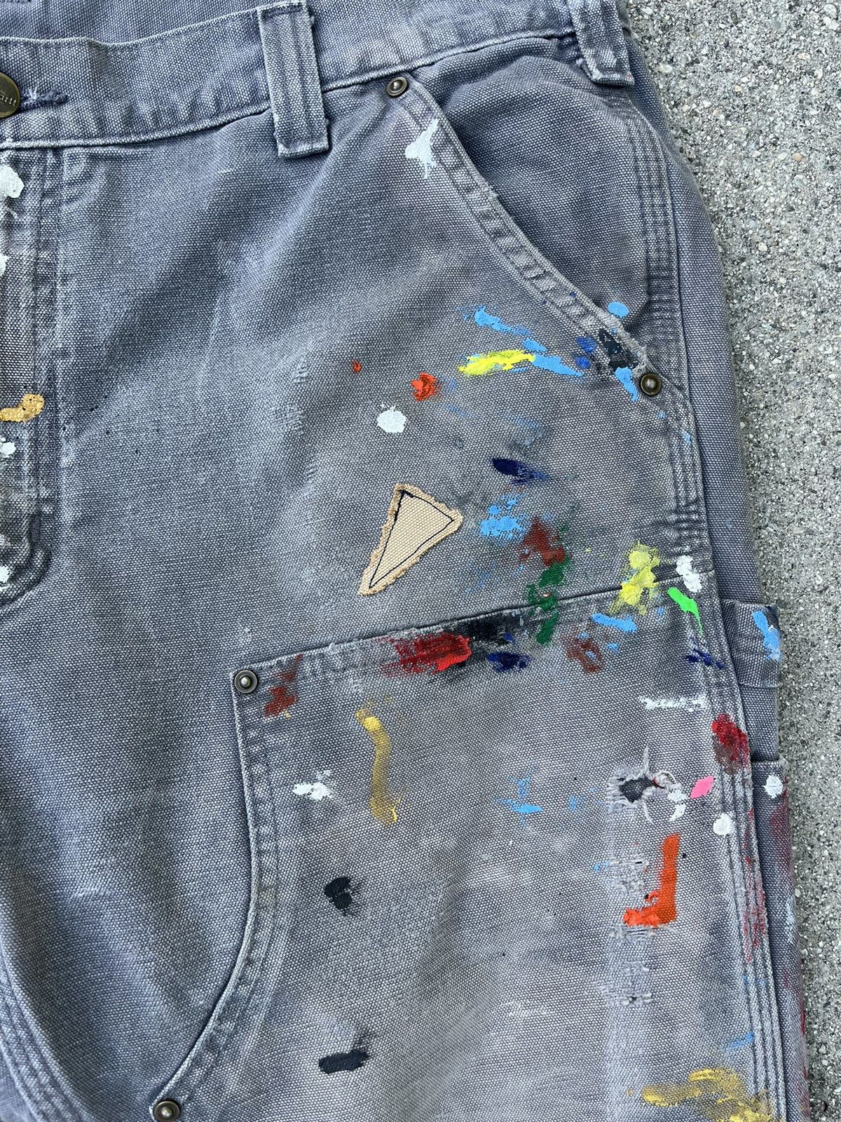 Carhartt Custom Carhartt Double Knee Thrashed Distressed Faded Pants Size US 36 / EU 52 - 4 Thumbnail