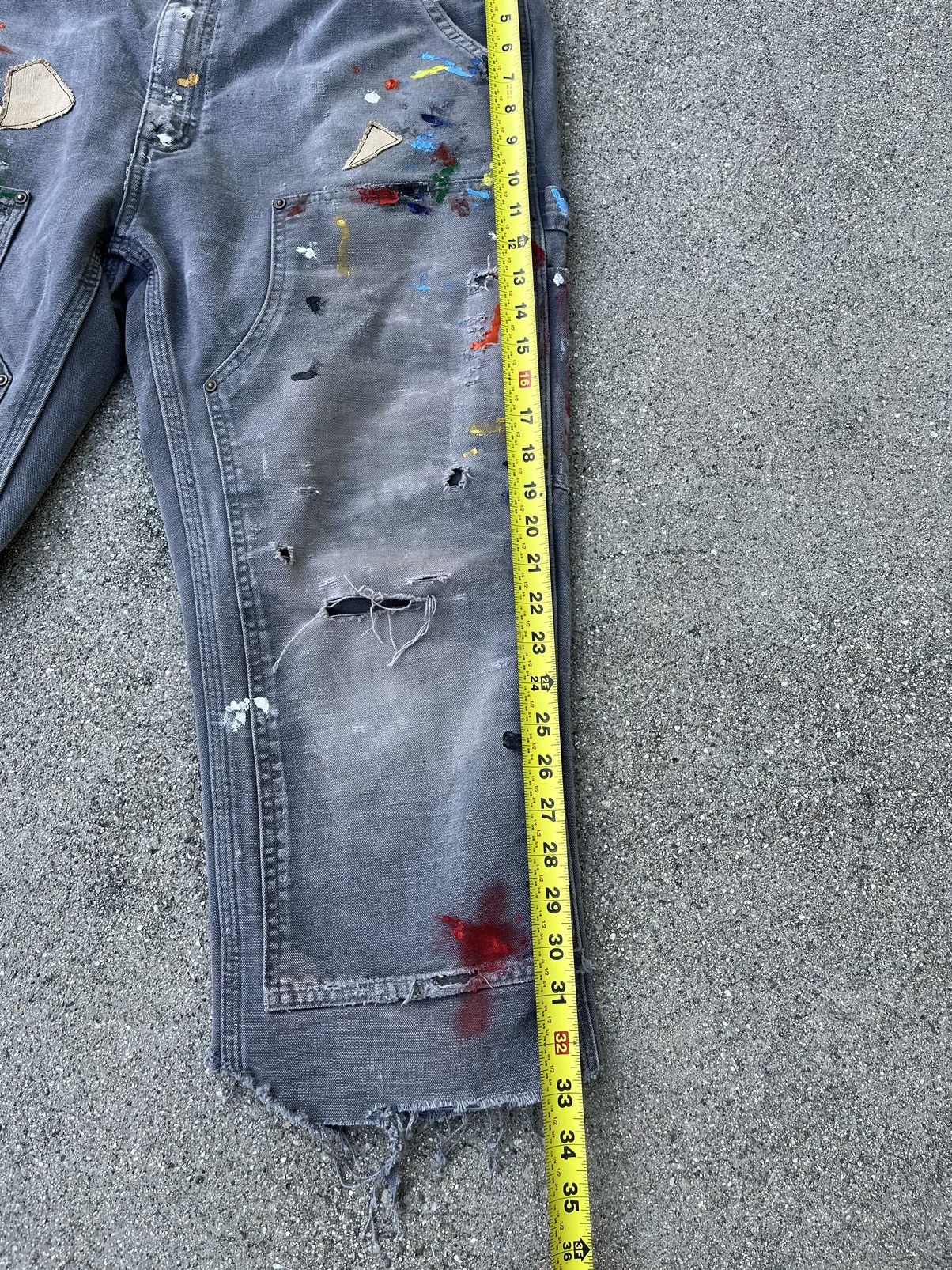 Carhartt Custom Carhartt Double Knee Thrashed Distressed Faded Pants Size US 36 / EU 52 - 9 Thumbnail
