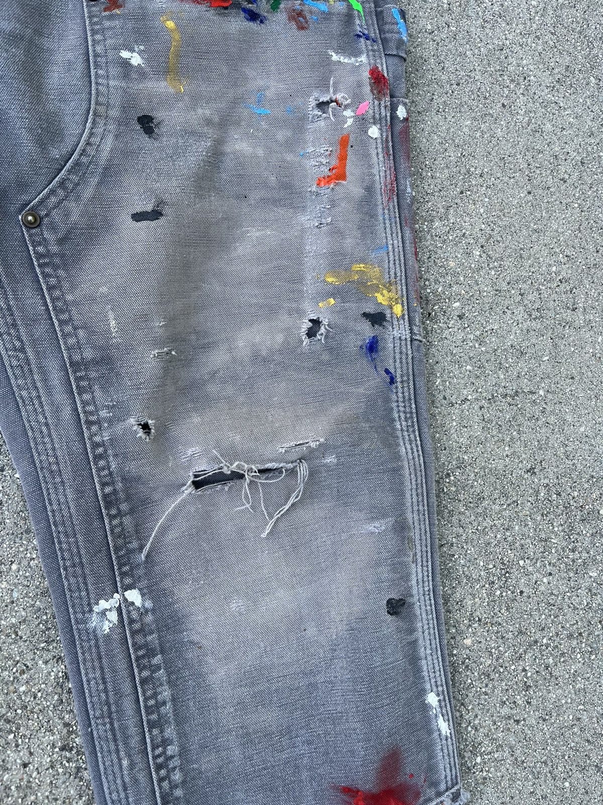 Carhartt Custom Carhartt Double Knee Thrashed Distressed Faded Pants Size US 36 / EU 52 - 5 Thumbnail