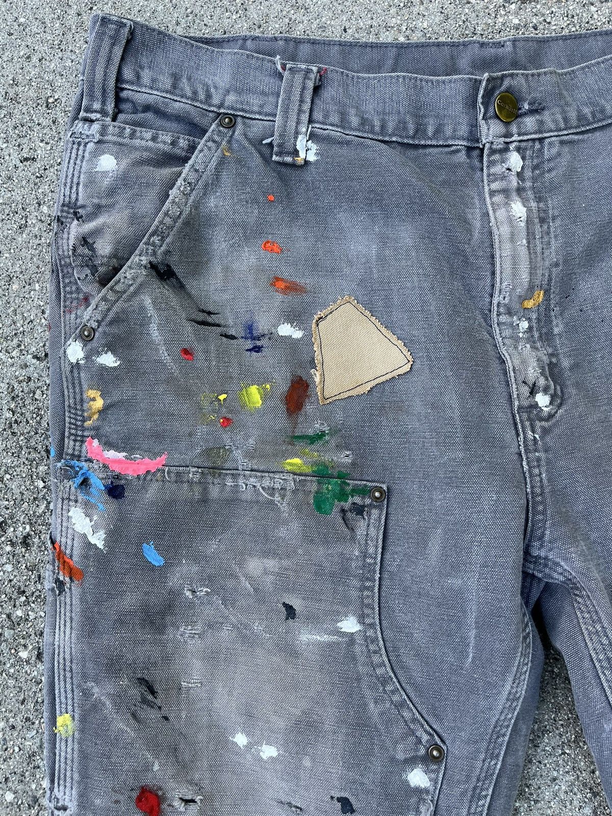 Carhartt Custom Carhartt Double Knee Thrashed Distressed Faded Pants Size US 36 / EU 52 - 3 Thumbnail